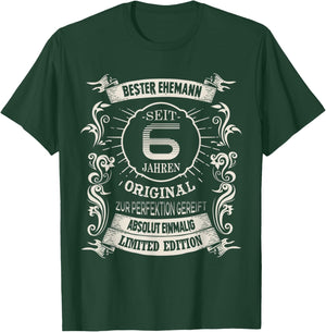 Herren 6 Hochzeitstag Bester Ehemann Seit 6 Jahren Zuckerhochzeit T-Shirt - T-Shirt | Forest