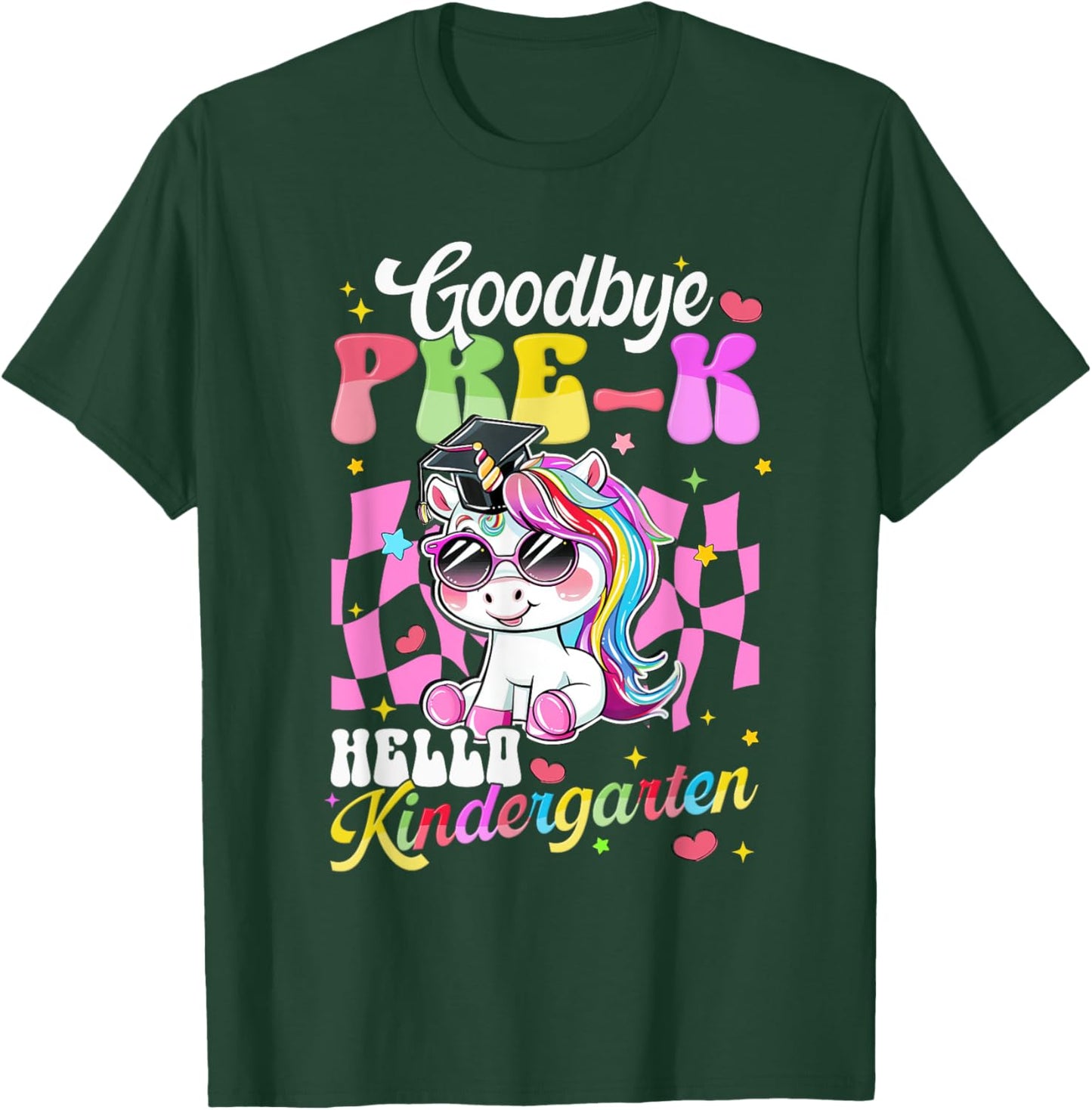 Girls Pre-K Graduation Cute Unicorn Preschool Graduate 2025 T-Shirt - T-Shirt | Forest