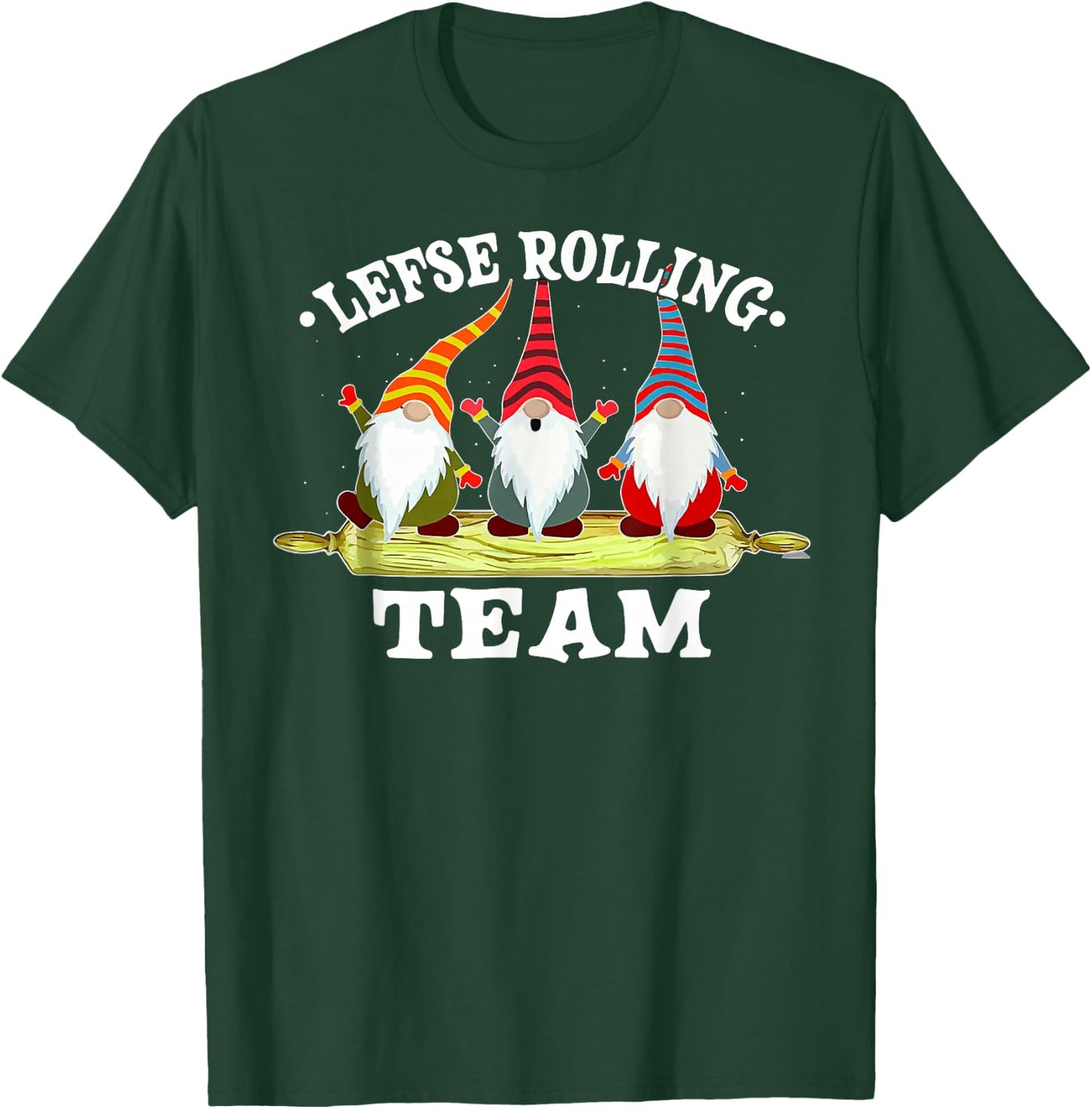 Gnome Lefse Rolling Team T-Shirt - T-Shirt | Forest