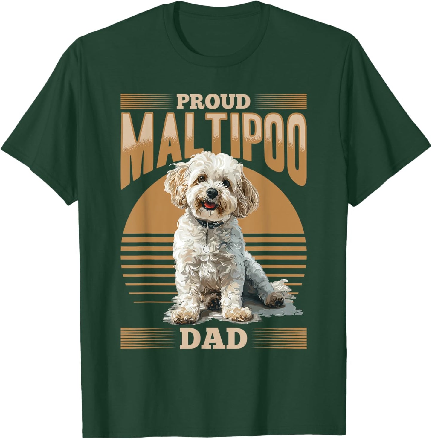Maltipoo Dog Breed Pet Proud Maltipoo Dad Women Girls Kids T-Shirt - T-Shirt | Forest