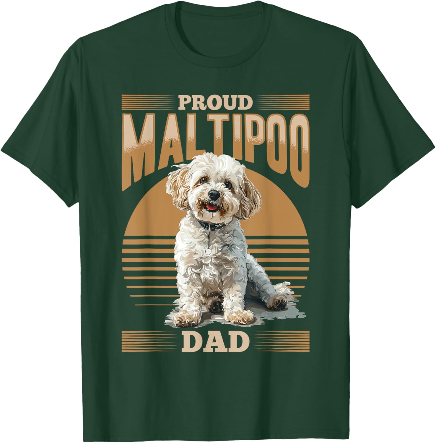 Maltipoo Dog Breed Pet Proud Maltipoo Dad Women Girls Kids T-Shirt - T-Shirt | Forest
