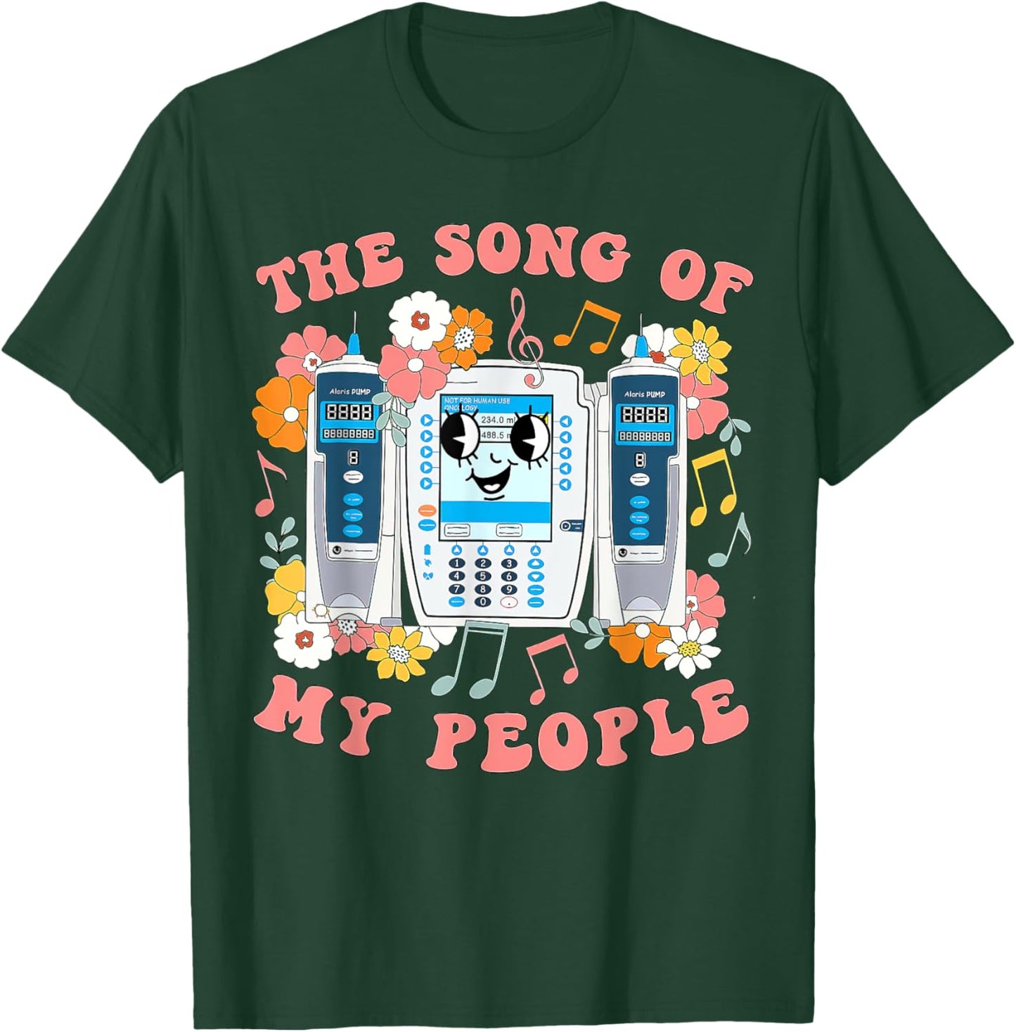 4th Of July Nurse, The Song Of My People, Beeping IV Pump T-Shirt - T-Shirt | Forest