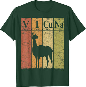 Vicuna Periodic Table Elements Vicuna Lover Camelids Retro T-Shirt - T-Shirt | Forest