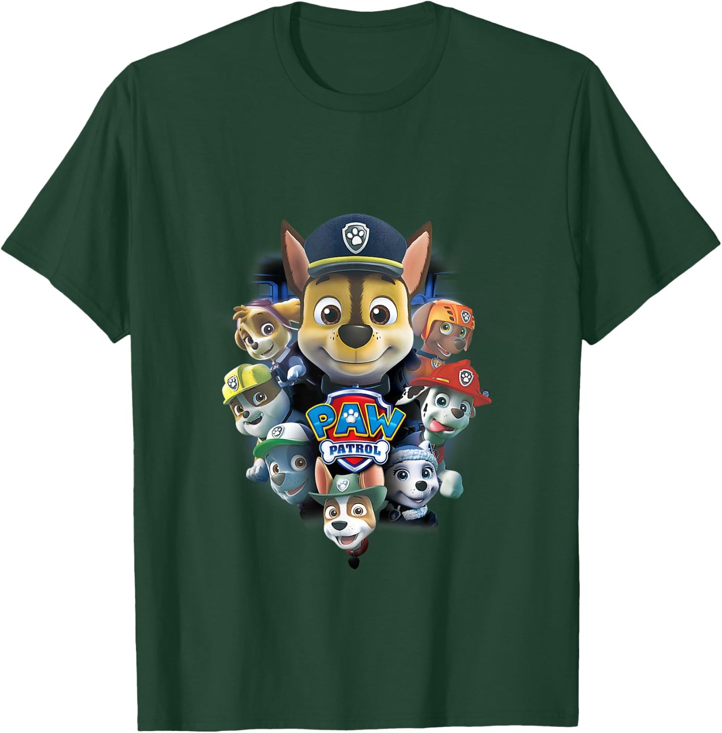 Paw Patrol Chase, Marshall, and Rubble T-Shirt - T-Shirt | Forest