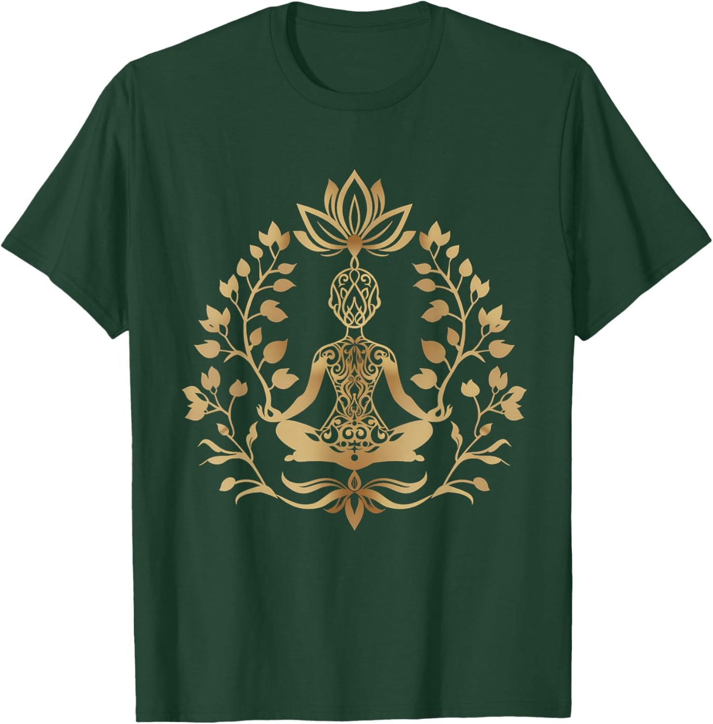 Meditation Life Tree Buddhist Yoga Spirituality Zen Buddha T-Shirt - T-Shirt | Forest