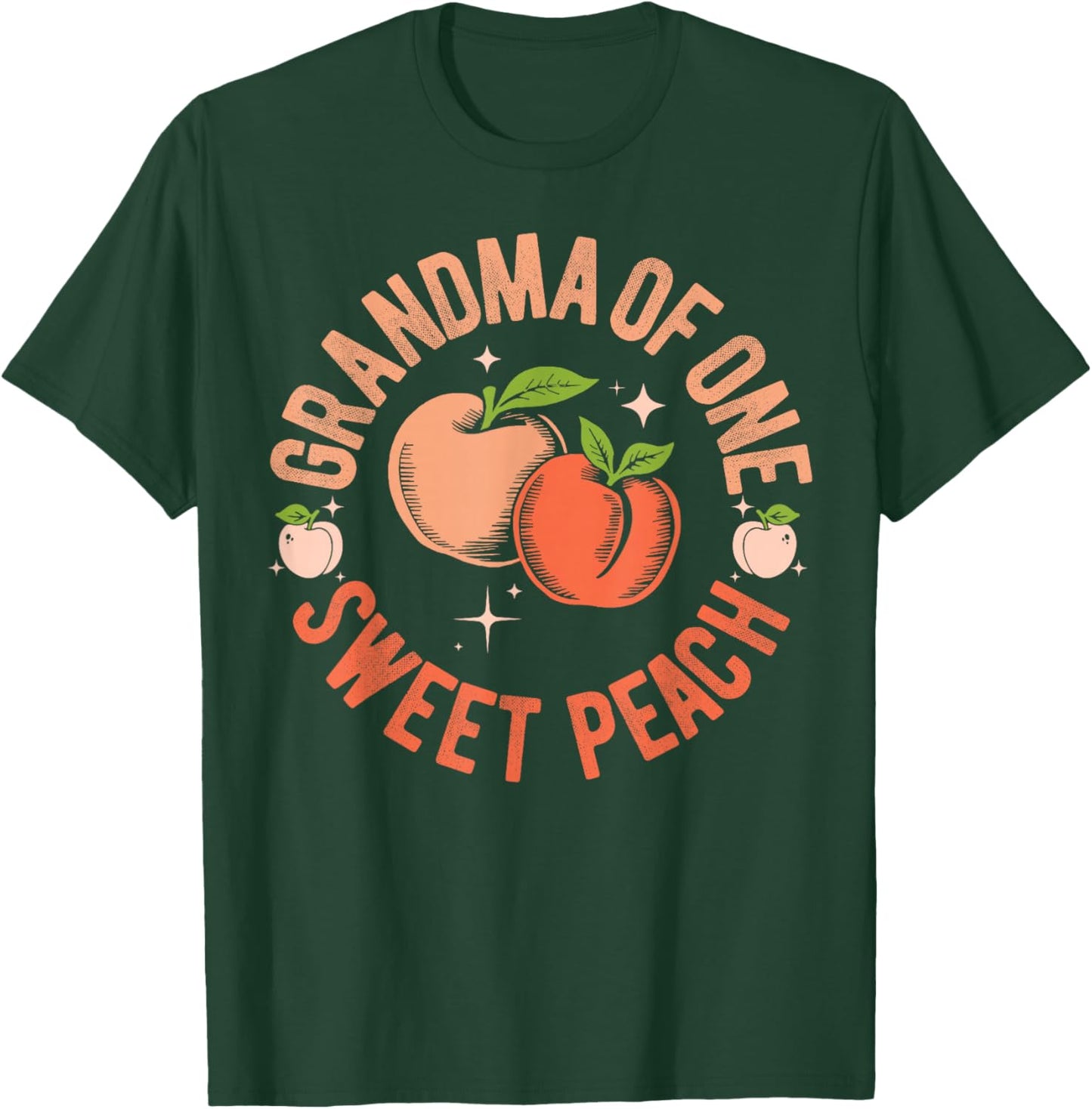 Grandma First Birthday One Sweet Peach Bday Family Matching T-Shirt - T-Shirt | Forest