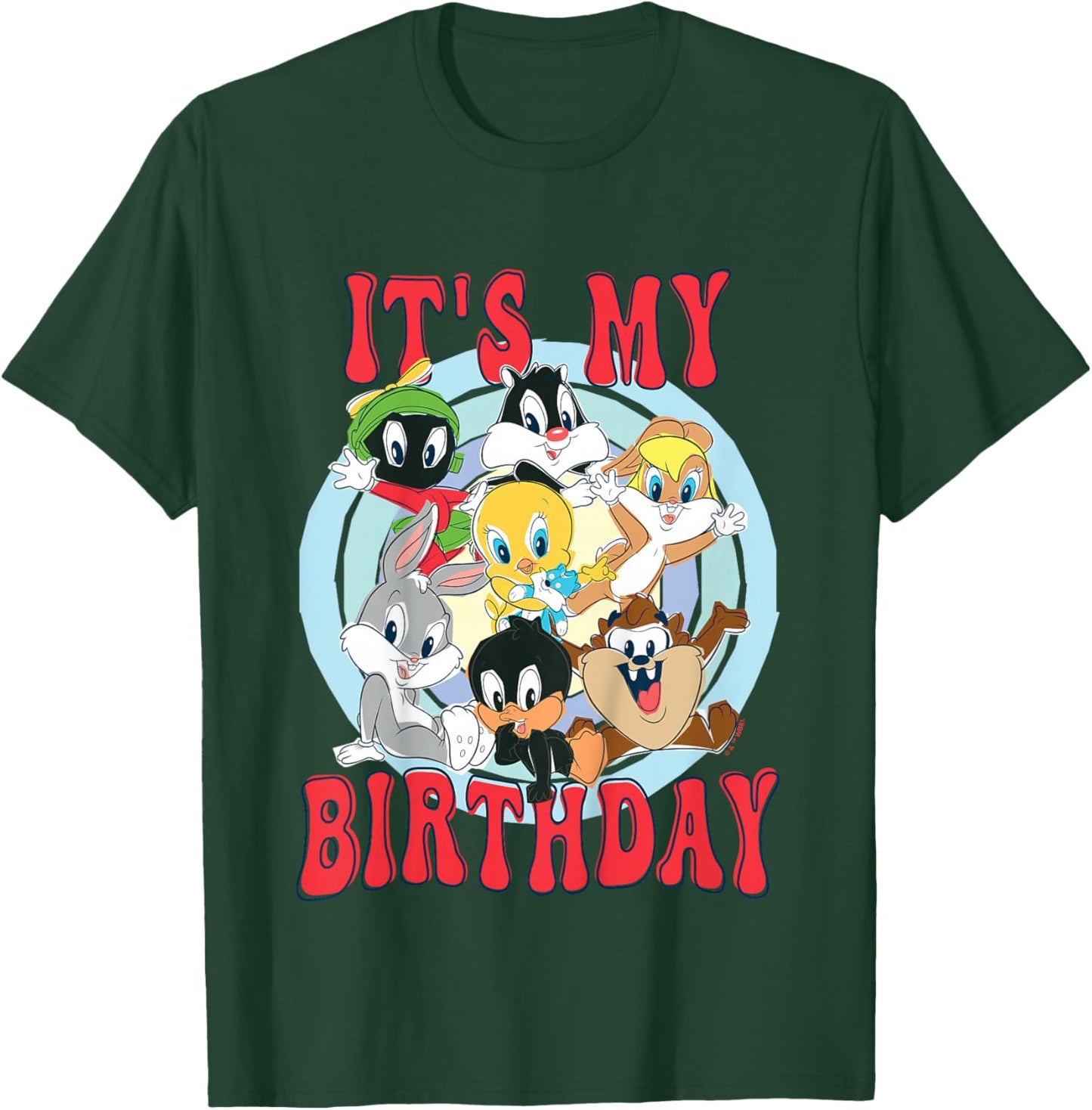 Kids Looney Tunes Looney Group Kid Drawn It's My Birthday T-Shirt - T-Shirt | Forest