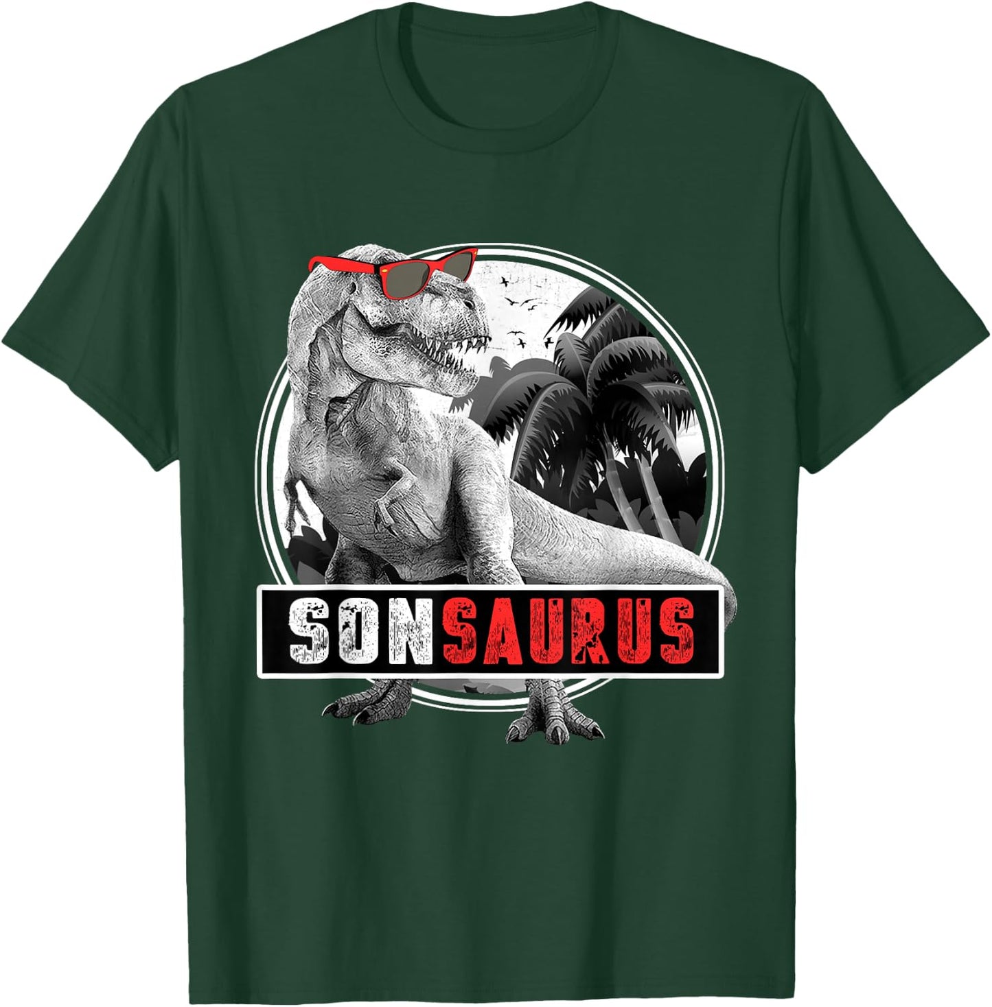 Sonsaurus T-Rex Dinosaur Son Dinosaur Son T-Shirt - T-Shirt | Forest