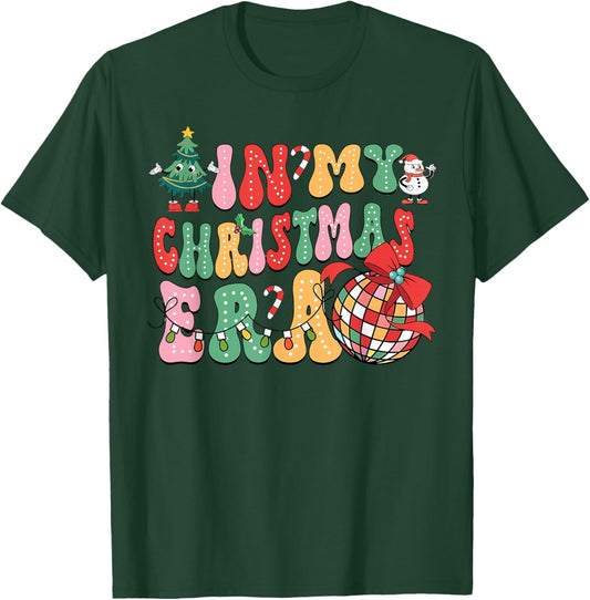 in My Christmas Era Cute Groovy Christmas Holiday Xmas T-Shirt - T-Shirt | Forest