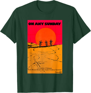 On Any Sunday Classic Motorcycle Movie Poster T-Shirt - T-Shirt | Forest