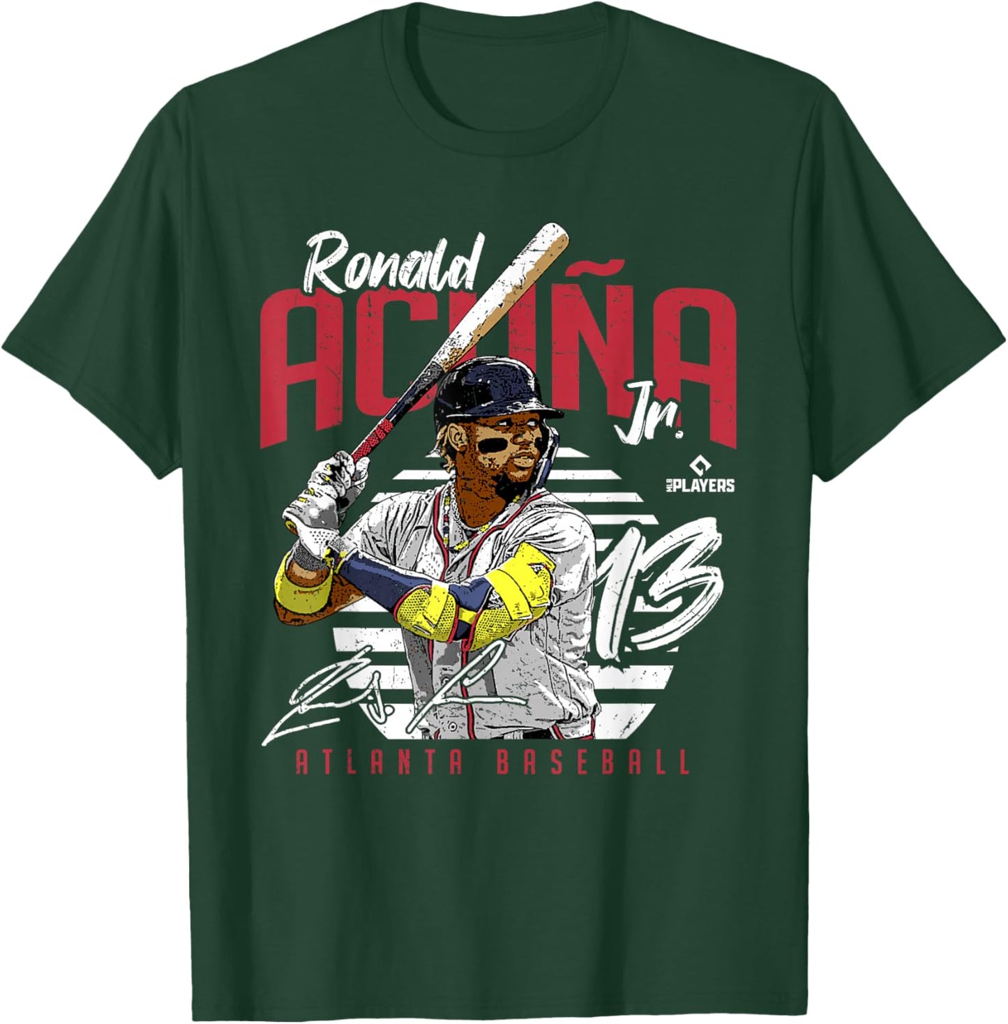 Ronald Acuna Jr. | Atlanta Baseball MLB Players | MLBRAC3004 T-Shirt - T-Shirt | Forest