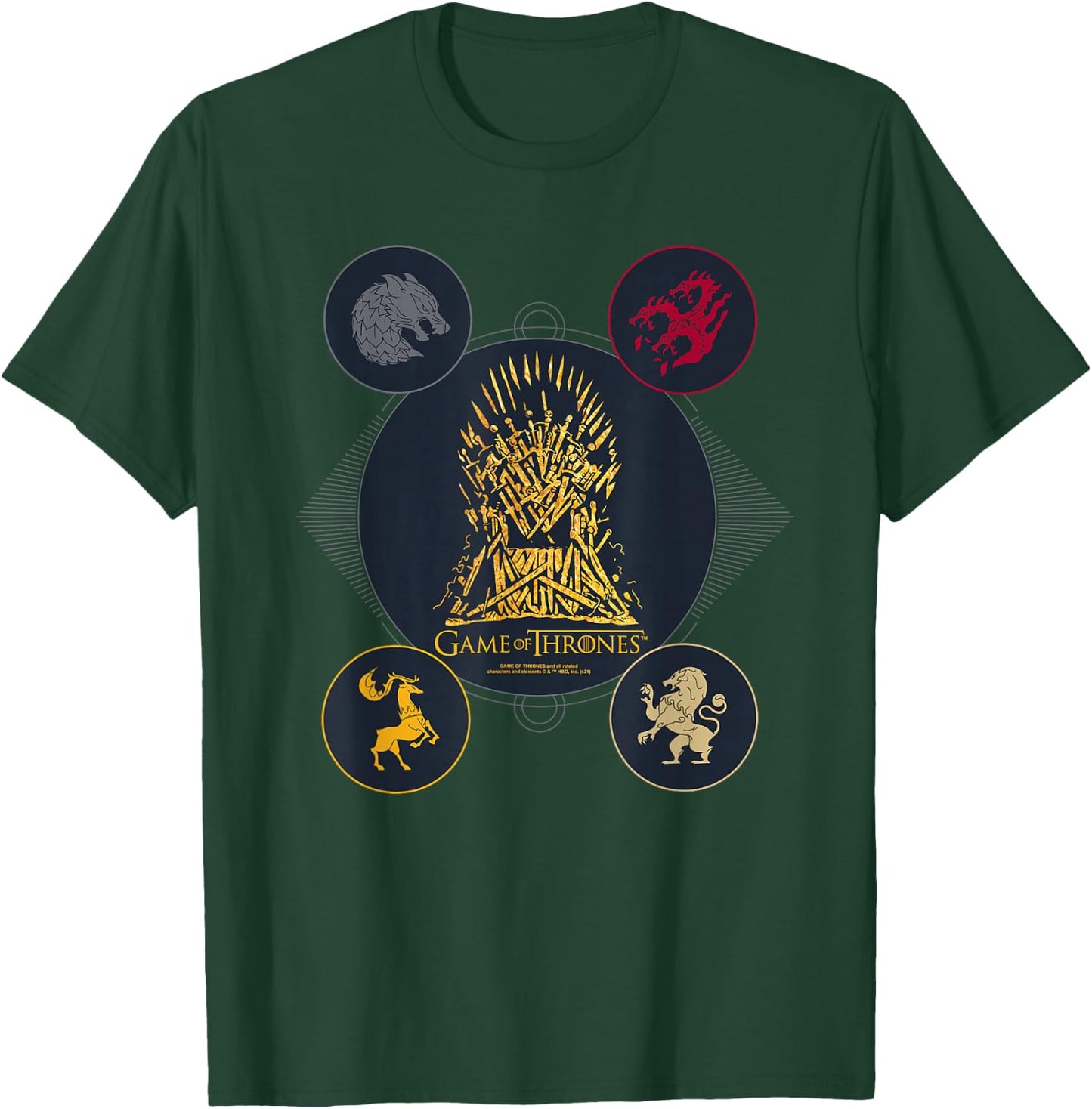 Game of Thrones 4 Houses for the Throne T-Shirt - T-Shirt | Forest