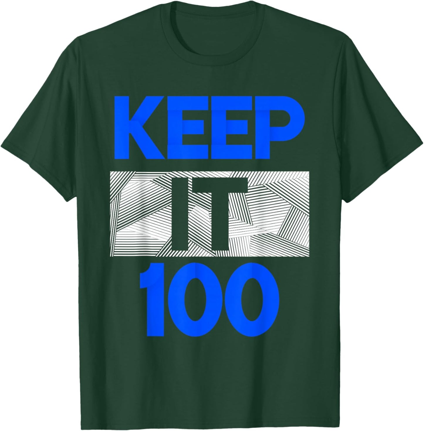 Blue Keep It 100 Royal Blue Graphic T-Shirt - T-Shirt | Forest