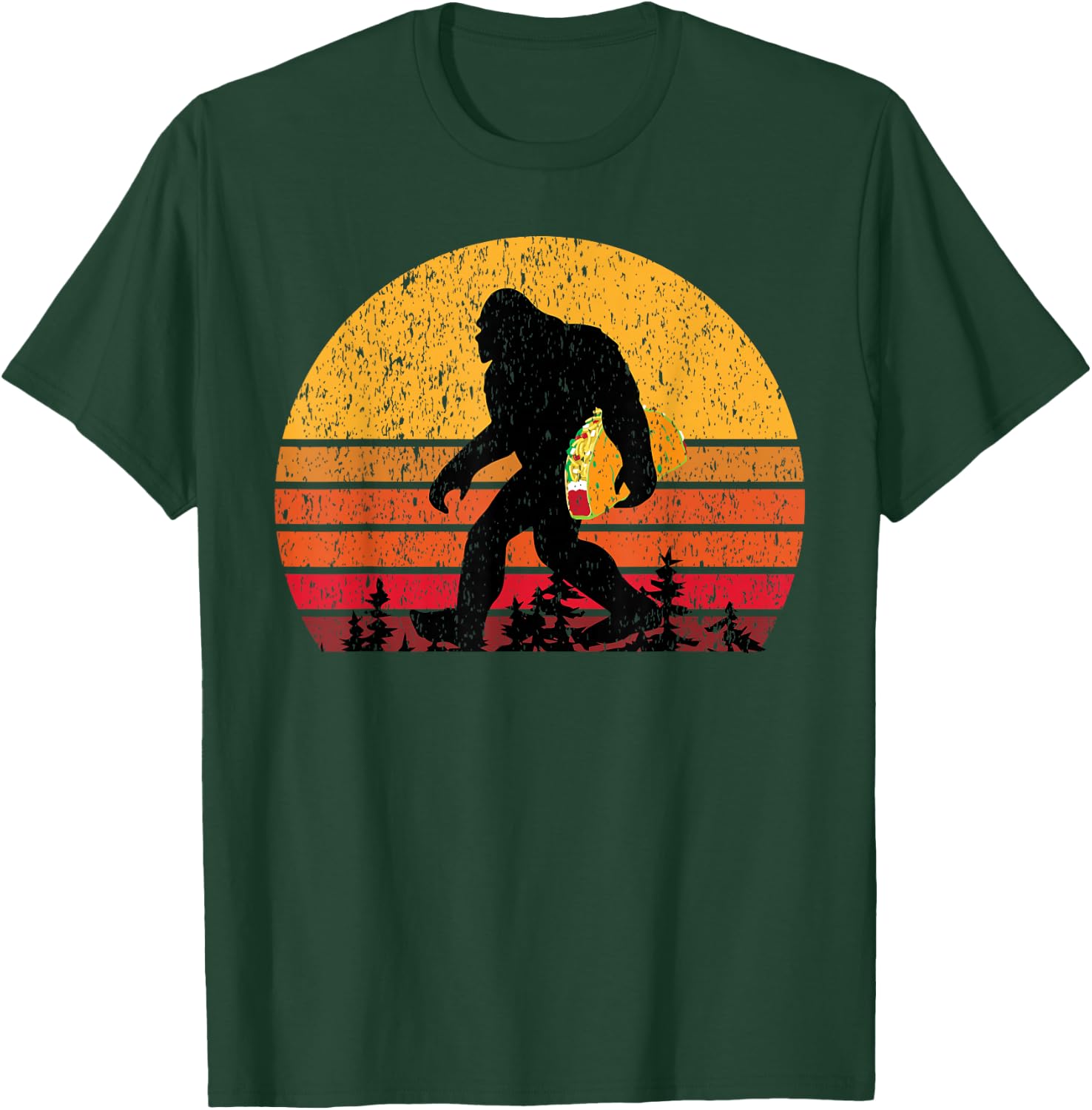 Bigfoot T Shirt & Men Carrying Taco T-Shirt - T-Shirt | Forest