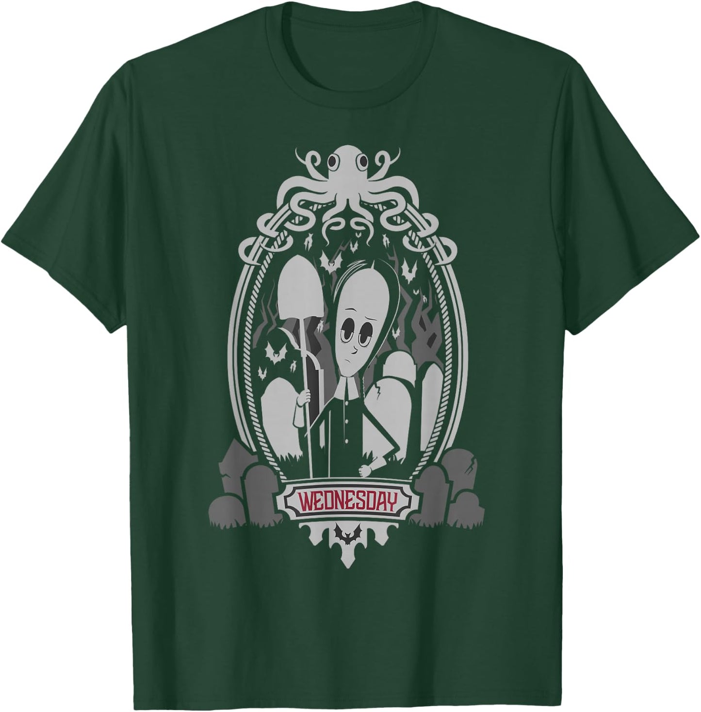 Addams Family Wednesday Addams Framed Portrait Small T-Shirt - T-Shirt | Forest
