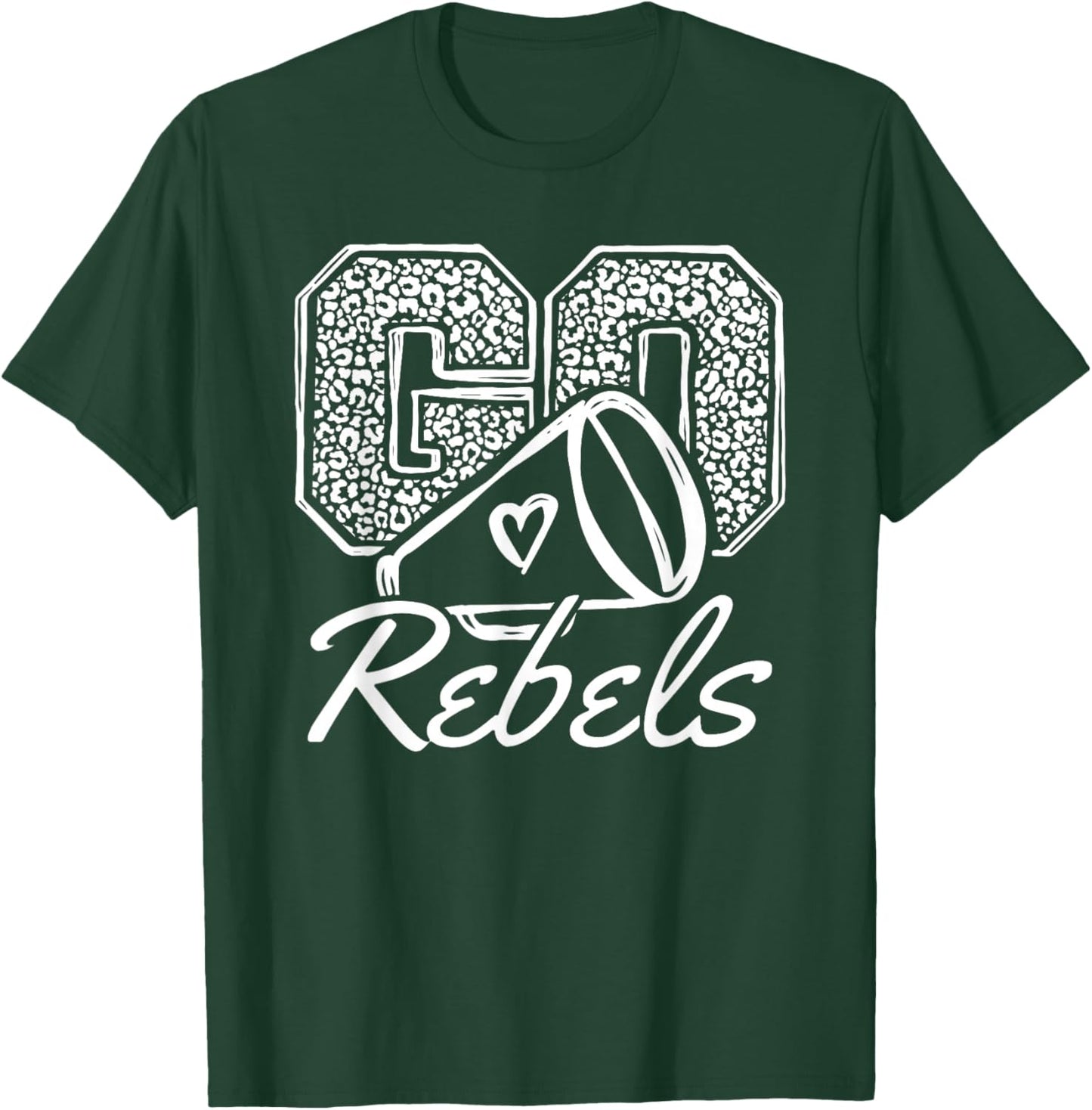 Go Cheer Rebels Sports Name Gifts Men Women Boy Girl T-Shirt - T-Shirt | Forest