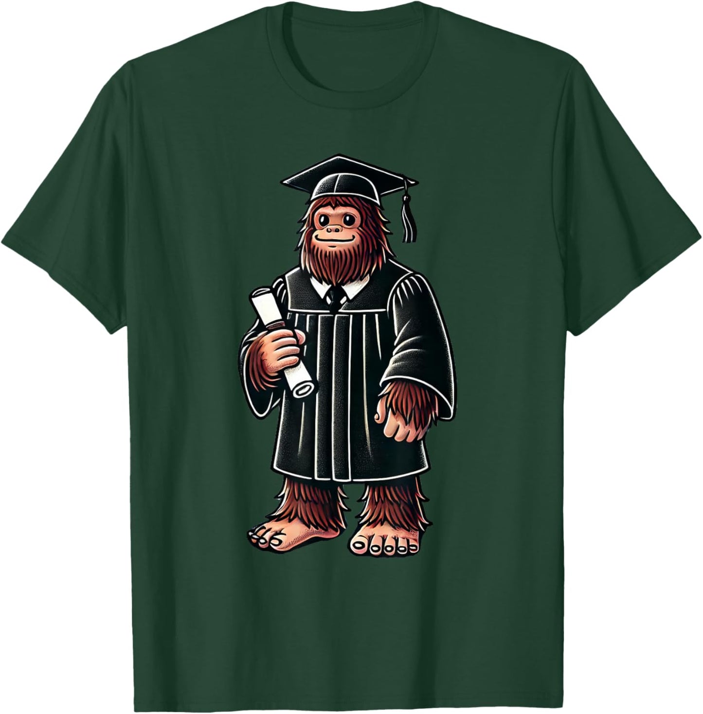 Cute Bigfoot Sasquatch Graduation T-Shirt - T-Shirt | Forest