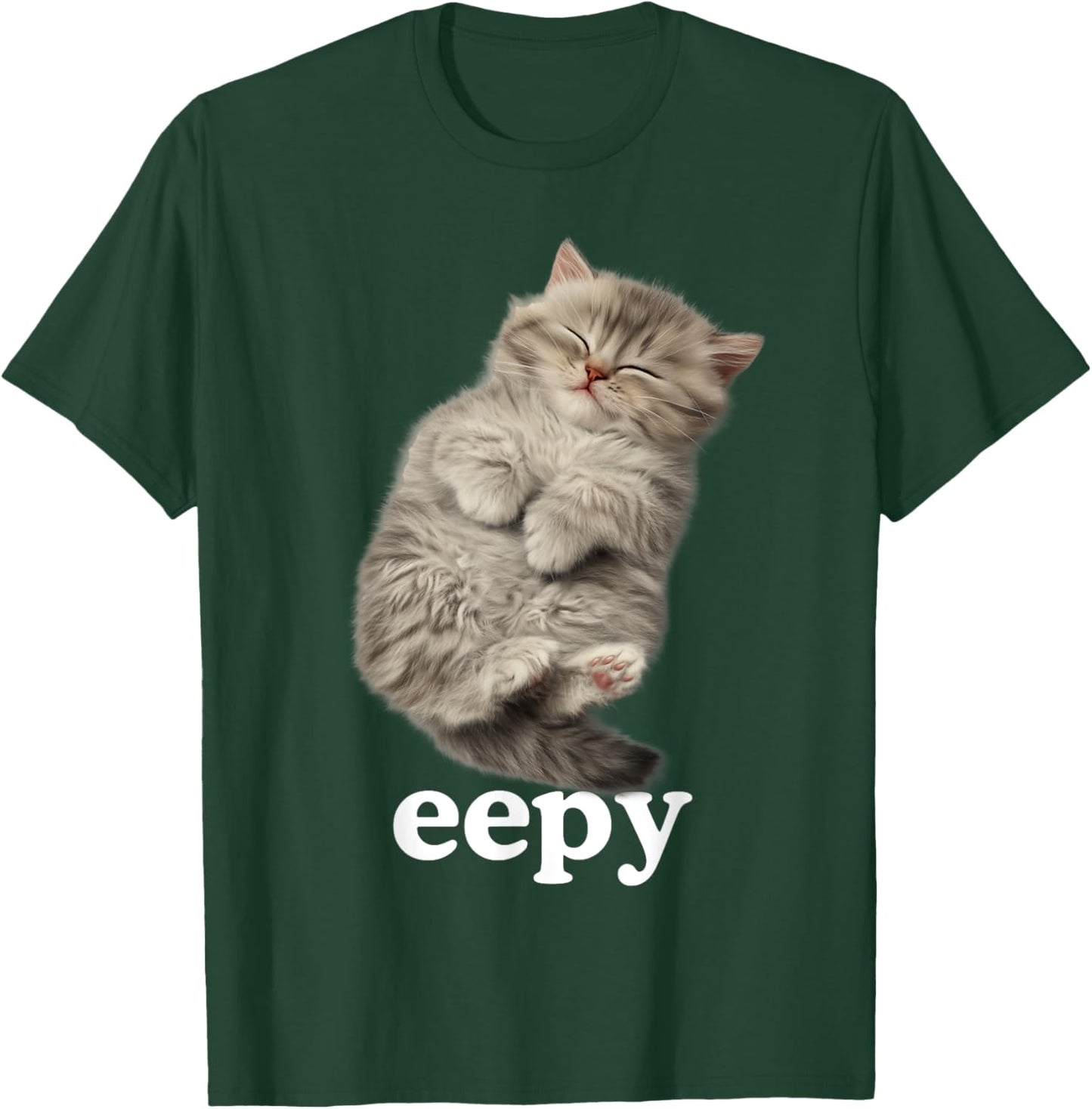Eepy Cat, Silly Sleepy Cat Meme Cute Fluffy cat Lovers Men Women Kids T-Shirt - T-Shirt | Forest
