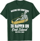 Funny Skeleton Waiting for Something To Happen on Oak Island T-Shirt - T-Shirt | Forest