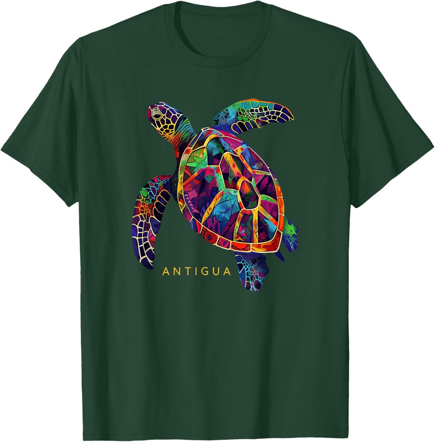 Antigua Barbuda Sea Turtle Scuba Diving Beach Summer Vintage T-Shirt - T-Shirt | Forest