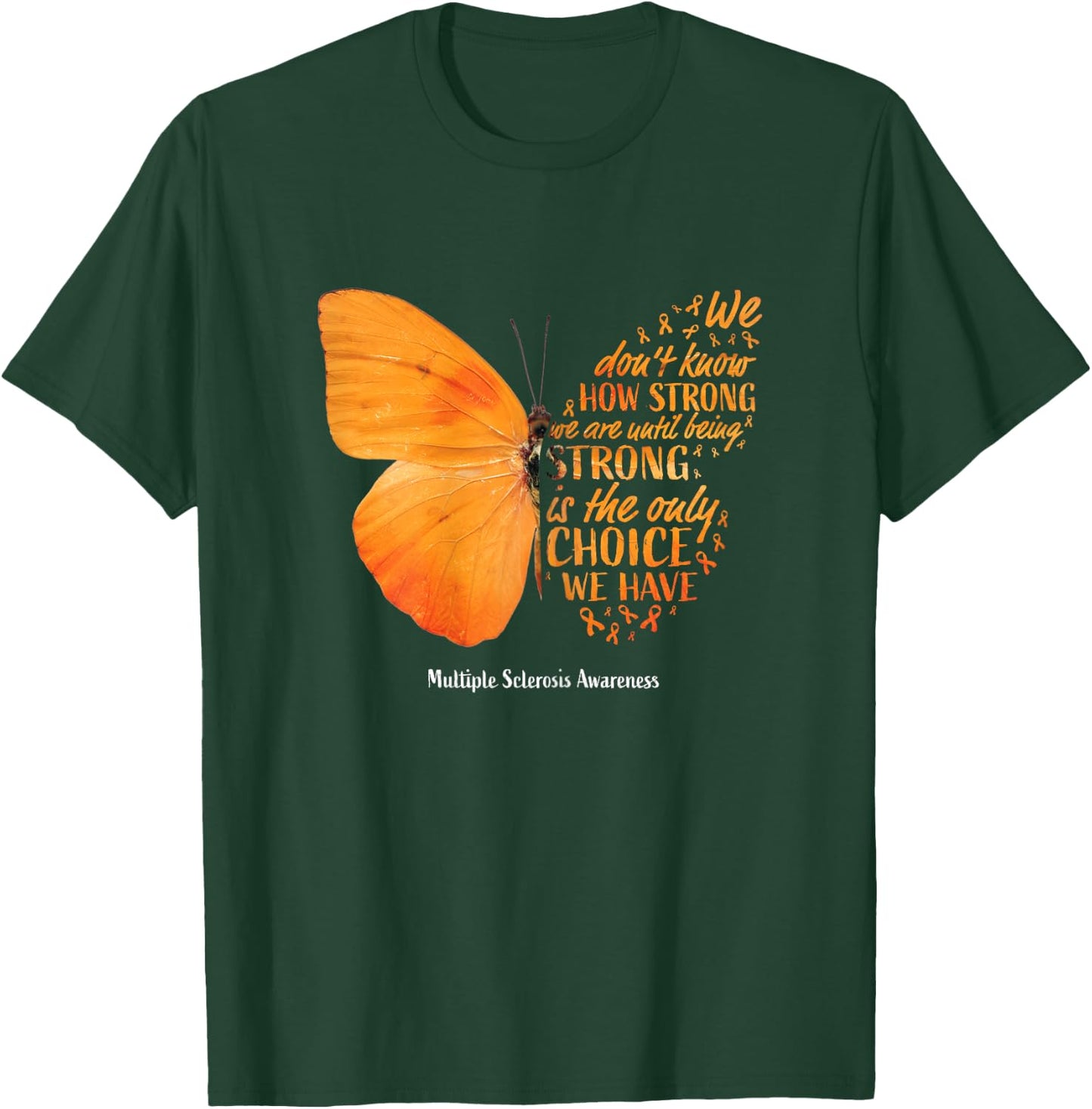 Multiple Sclerosis Awareness Gifts Women Mom Cute Butterfly T-Shirt - T-Shirt | Forest