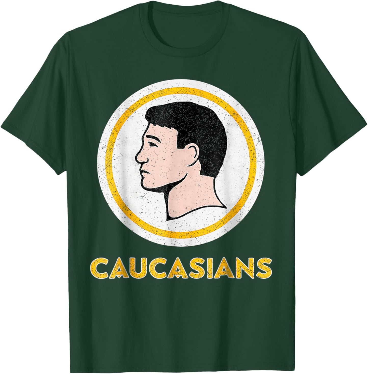 Caucasians Funny Vintage Caucasians Pride T-Shirt - T-Shirt | Forest