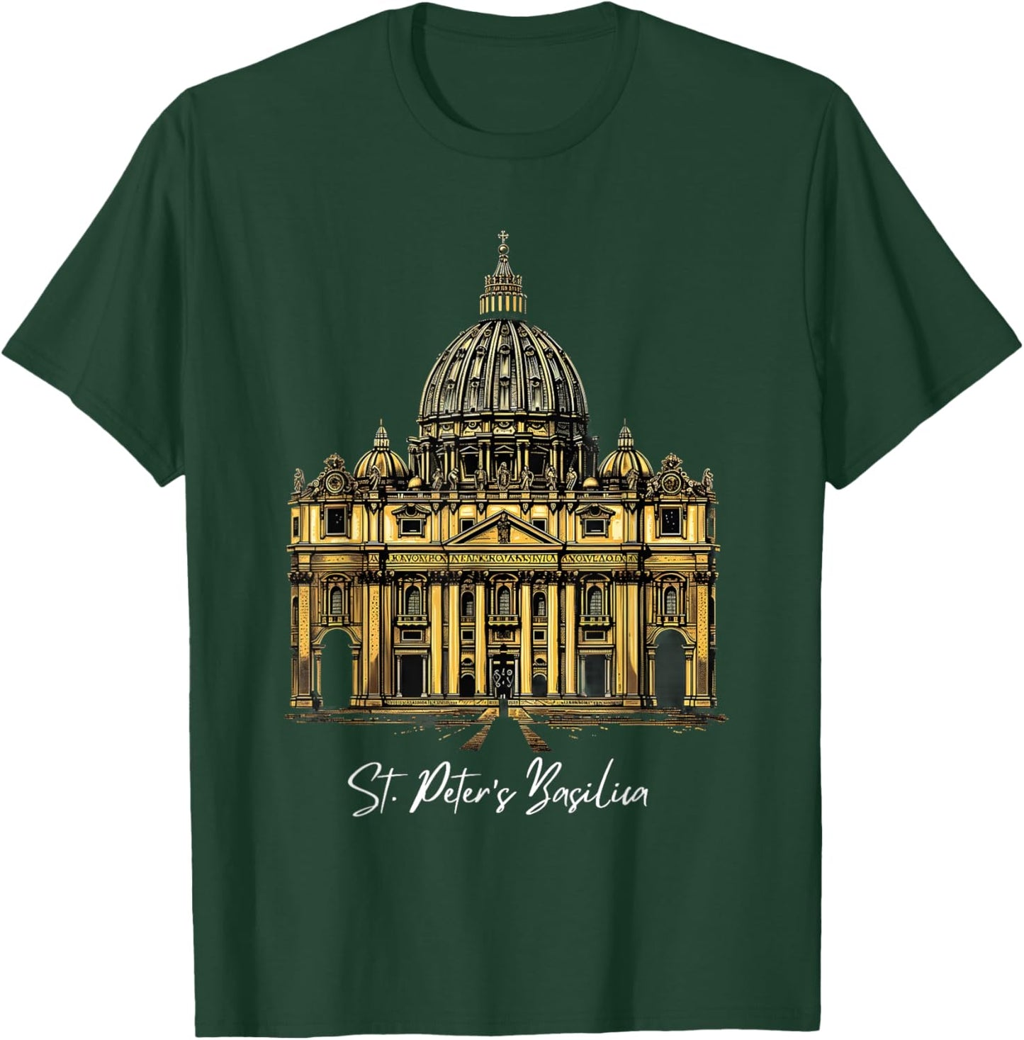 St. Peter's Basilica Catedral Vatican Rome T-Shirt - T-Shirt | Forest
