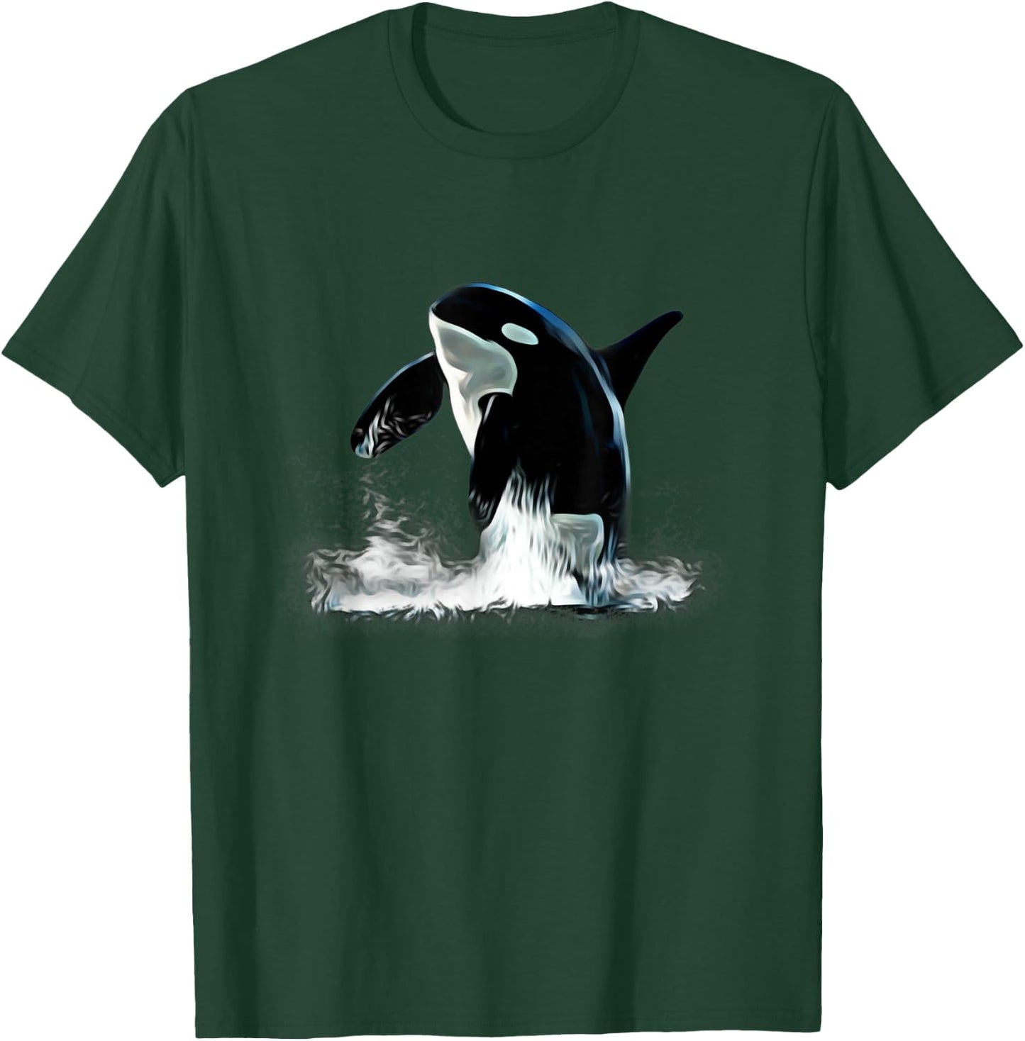 Orca Motif Whale Predator Animals Design T-Shirt - T-Shirt | Forest