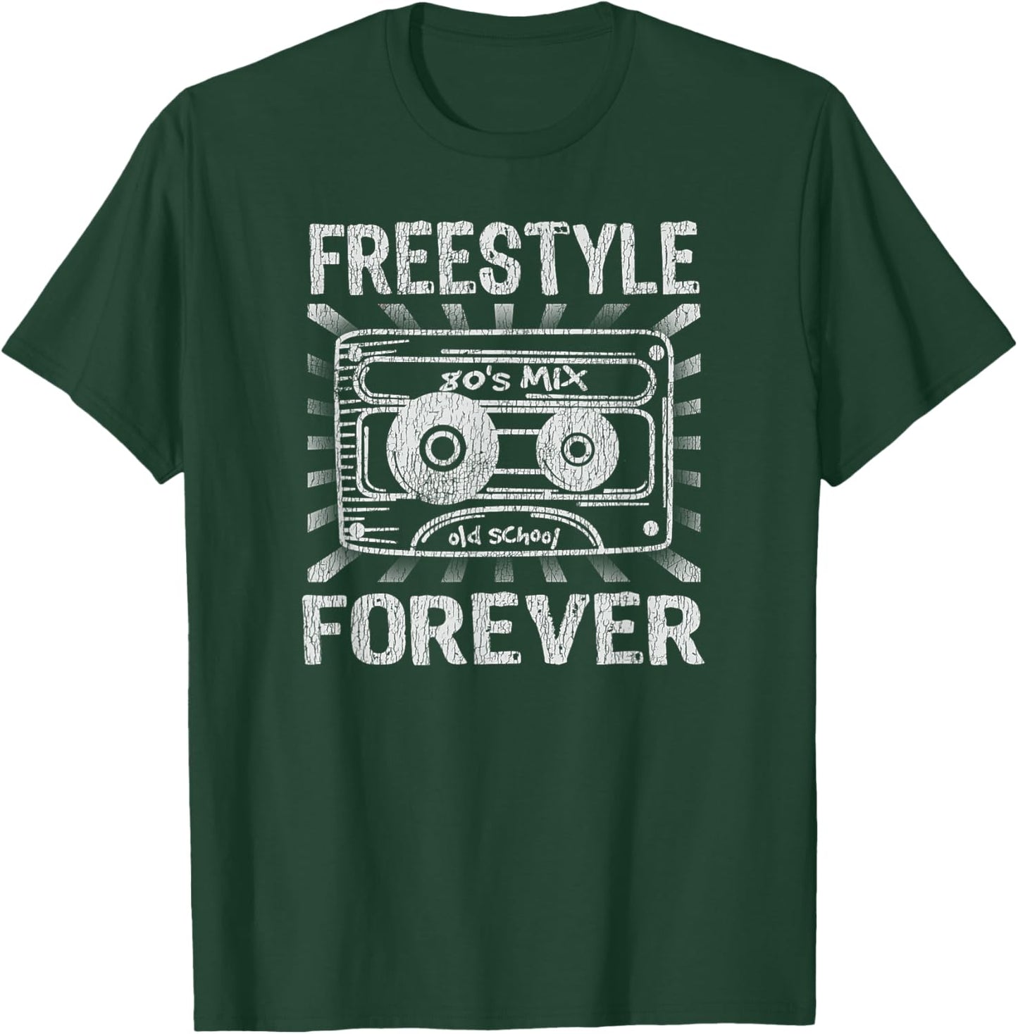 Freestyle Music Best 80's Concerts Retro Worn Look T-Shirt - T-Shirt | Forest