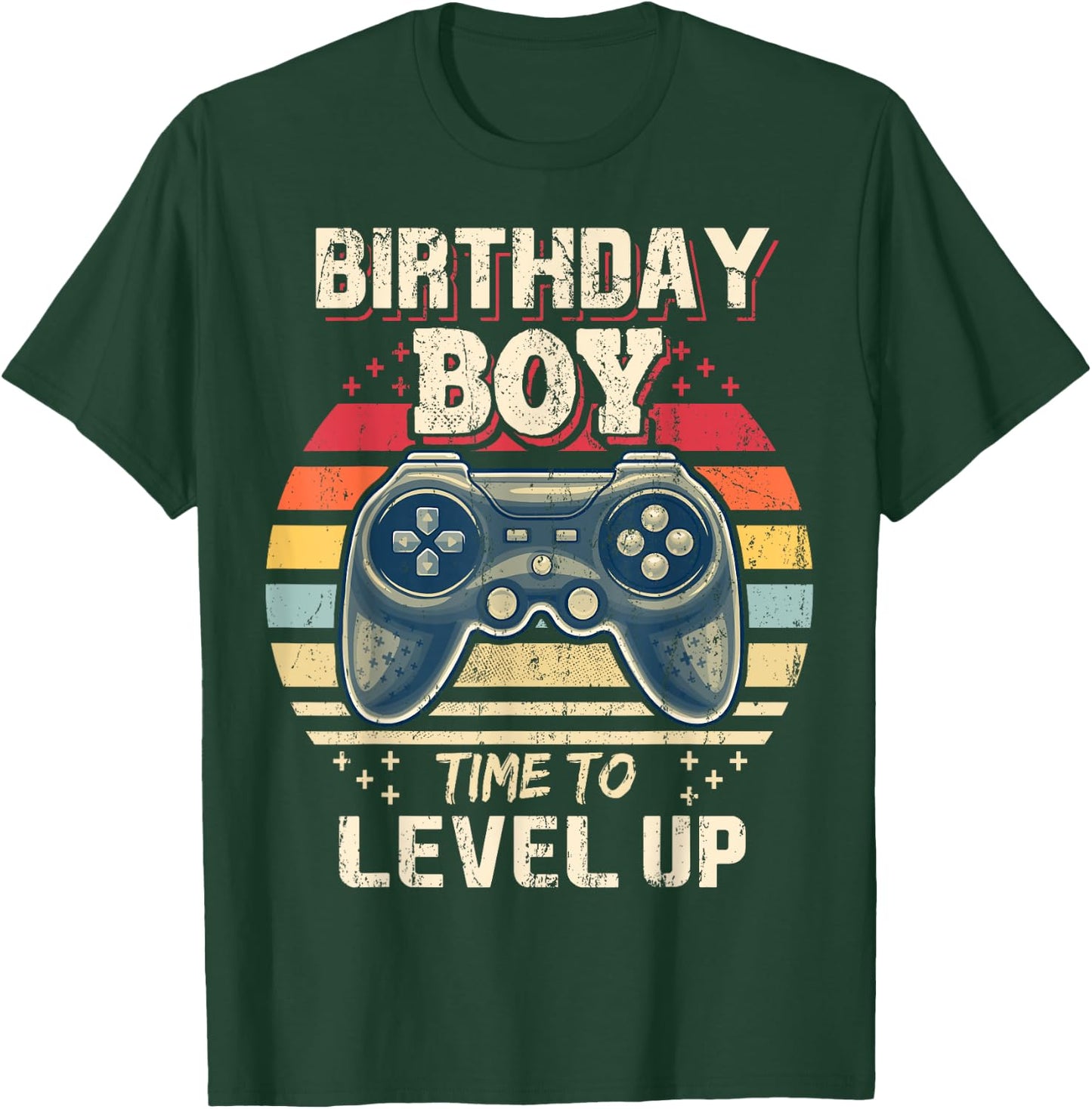 Birthday Boy Time to Level Up Video Game Birthday Gift Boys T-Shirt - T-Shirt | Forest