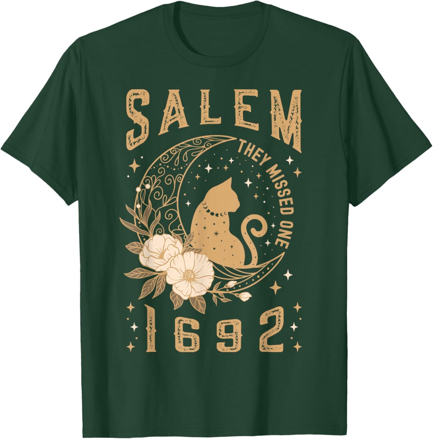 Salem 1692 They Missed One Salem Witch Trials Women Witchy T-Shirt - T-Shirt | Forest