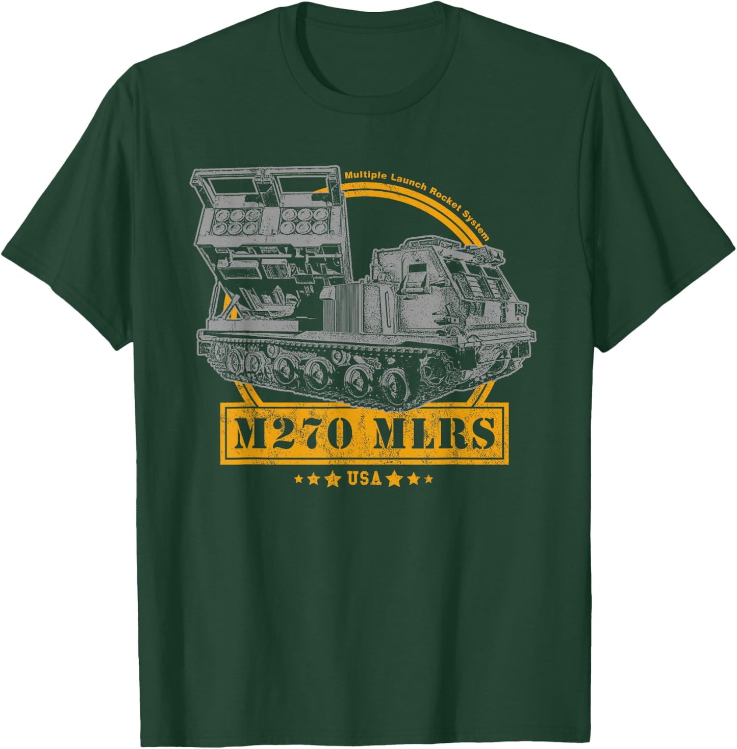 M270 Multiple Launch Rocket System T-Shirt - T-Shirt | Forest