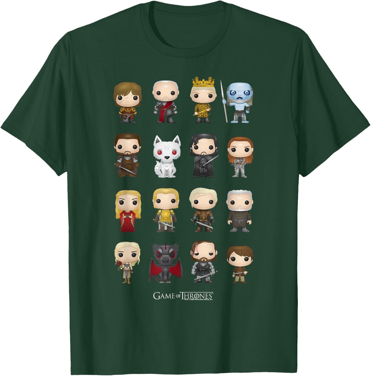 Game of Thrones Group Shot Pop Art Figures Small T-Shirt - T-Shirt | Forest