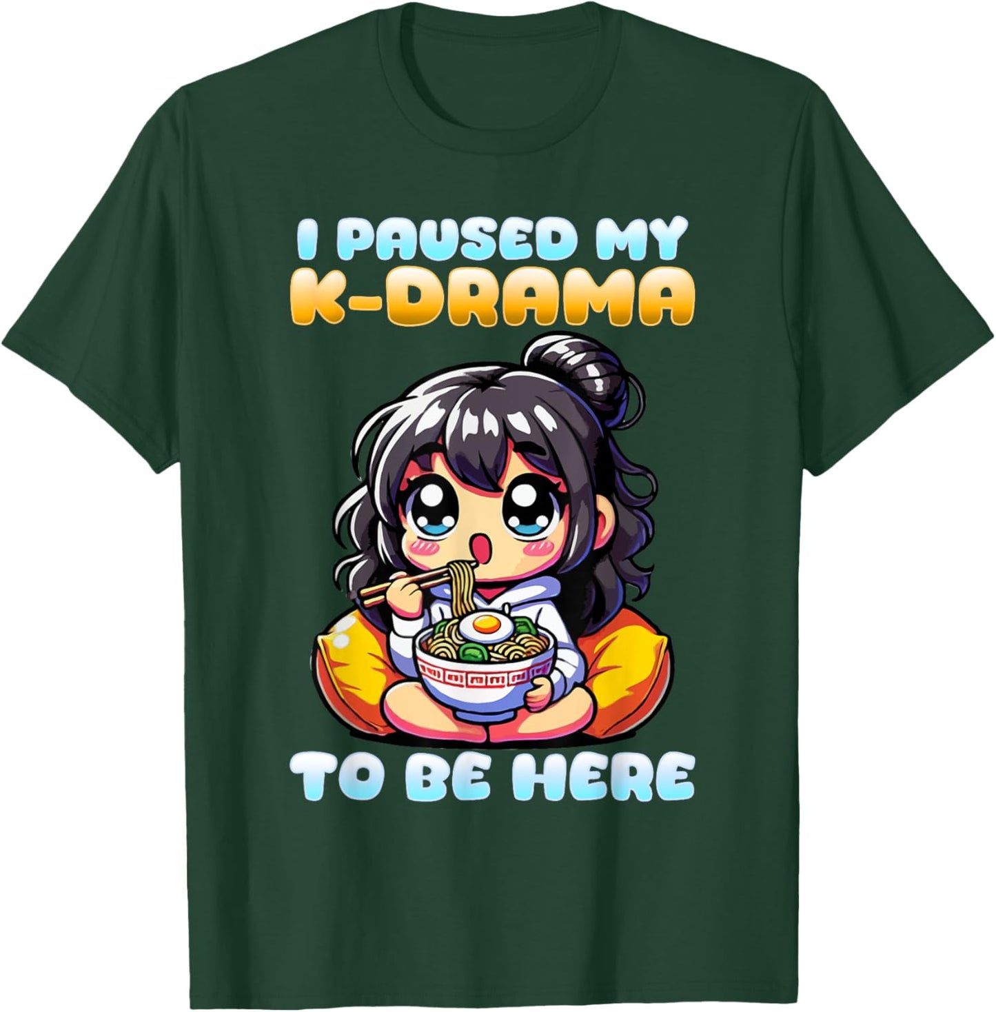 I Paused My K-Drama To Be Here I Finger Heart I Korean Music T-Shirt - T-Shirt | Forest