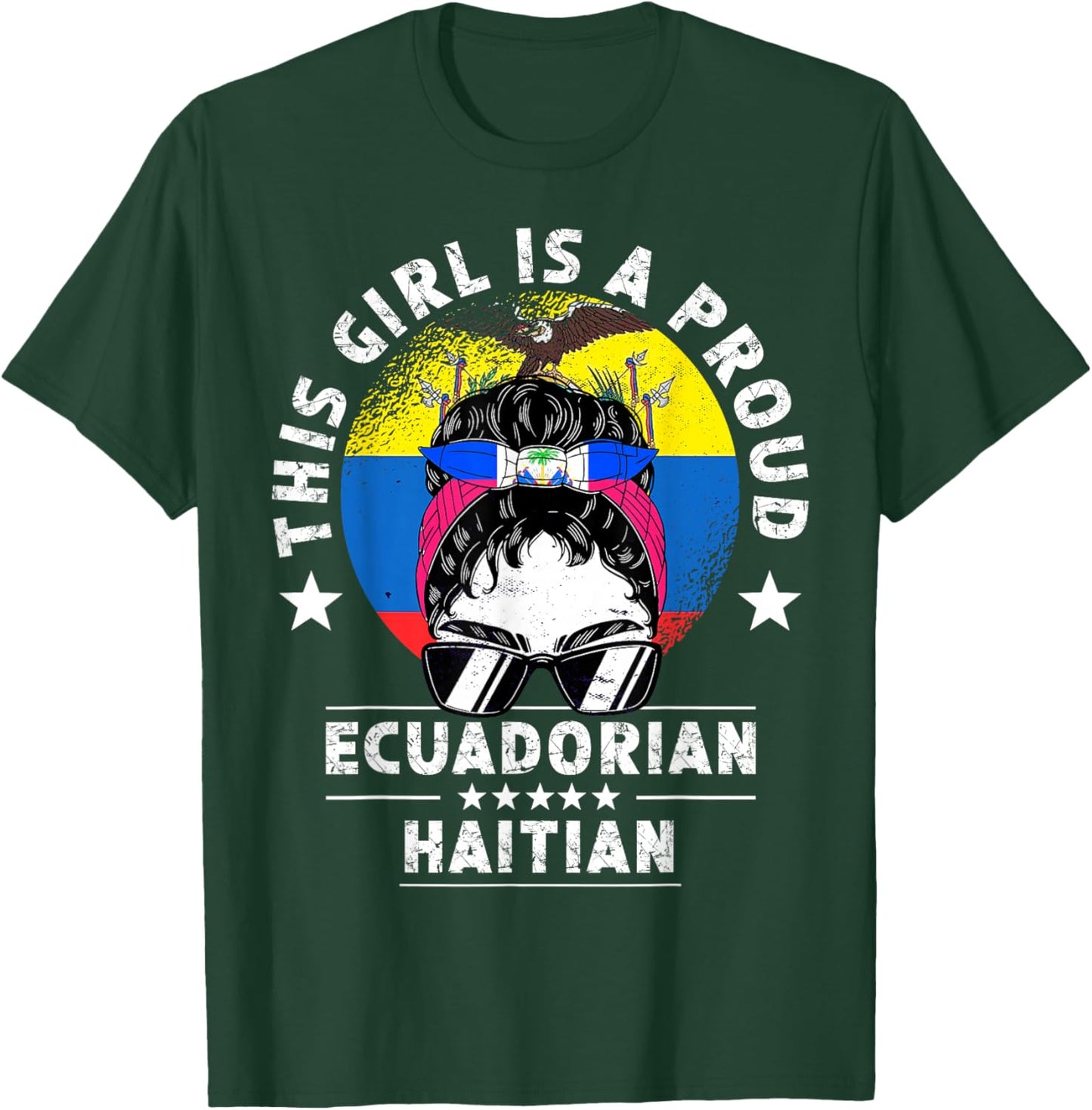 Dominican Republic Flag Venezuela Grown Women Girl Pride T-Shirt - T-Shirt | Forest