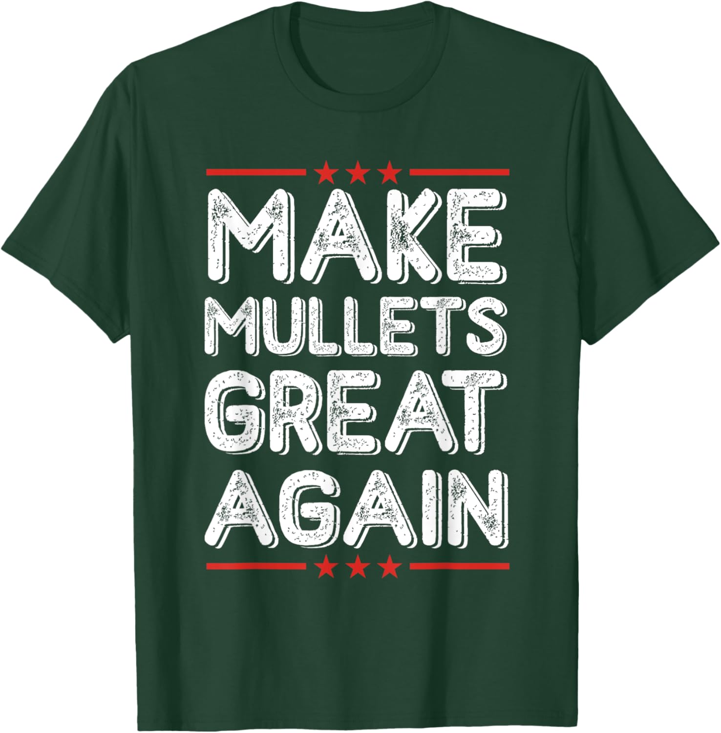Make Mullets Great Again Vintage Hairstyle T-Shirt - T-Shirt | Forest