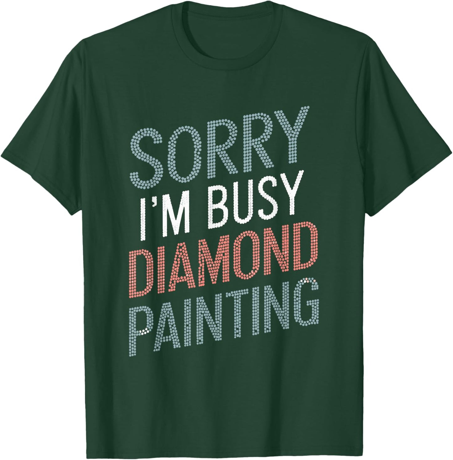 Diamond Art Craft Painter Black Adult Small Modern Love Letter Print Short Sleeve T-Shirt - T-Shirt | Forest