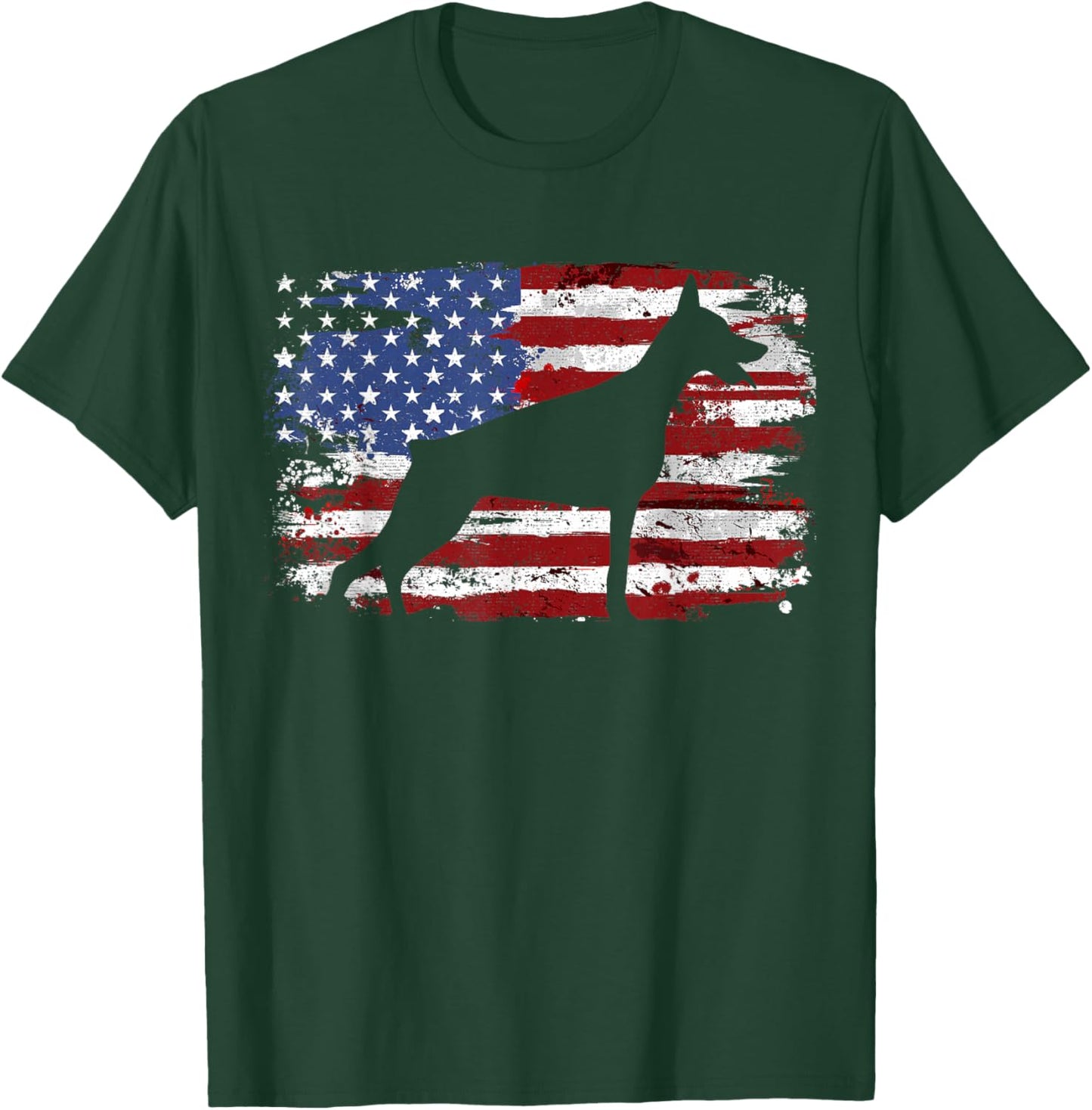 Vintage Doberman Flag T-Shirt - T-Shirt | Forest