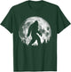 Bigfoot Night Stroll! Cool Full Moon & Trees Sasquatch T-Shirt - T-Shirt | Forest