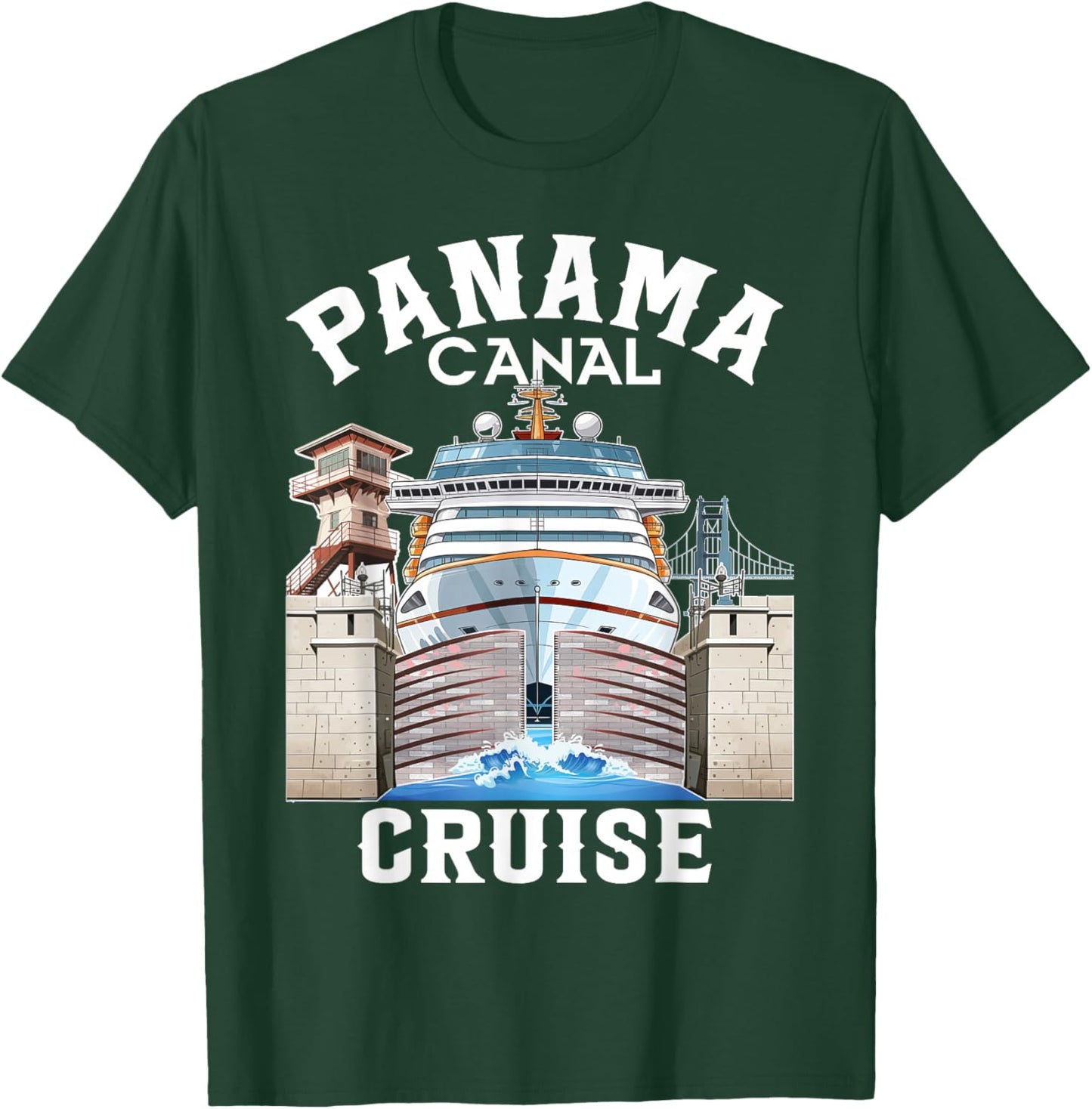 Panama Canal Cruise Transit Souvenir Commemorative Keepsake T-Shirt - T-Shirt | Forest
