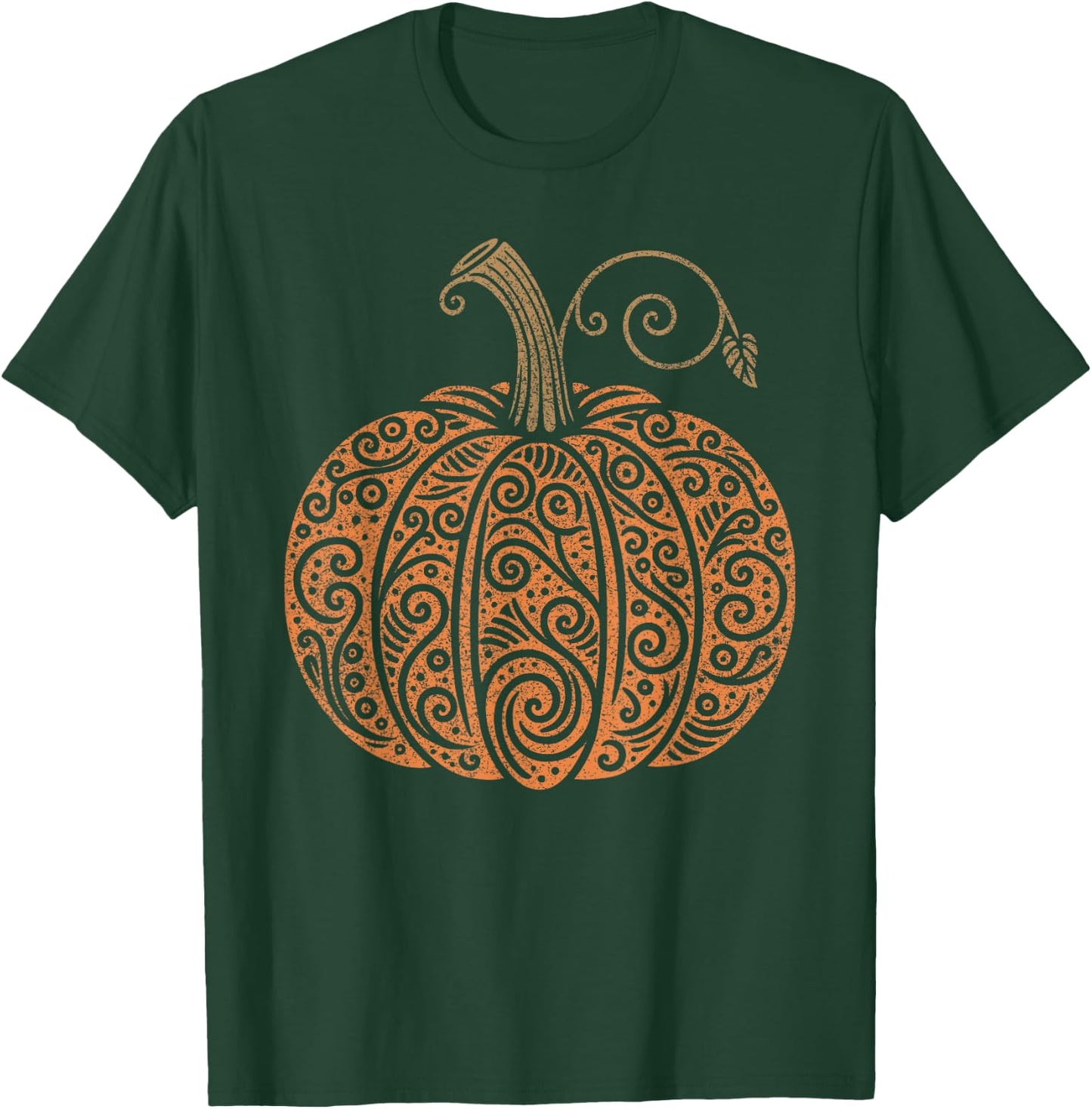 Vintage Pumpkin Women's Autumn Fall Thanksgiving Halloween T-Shirt - T-Shirt | Forest