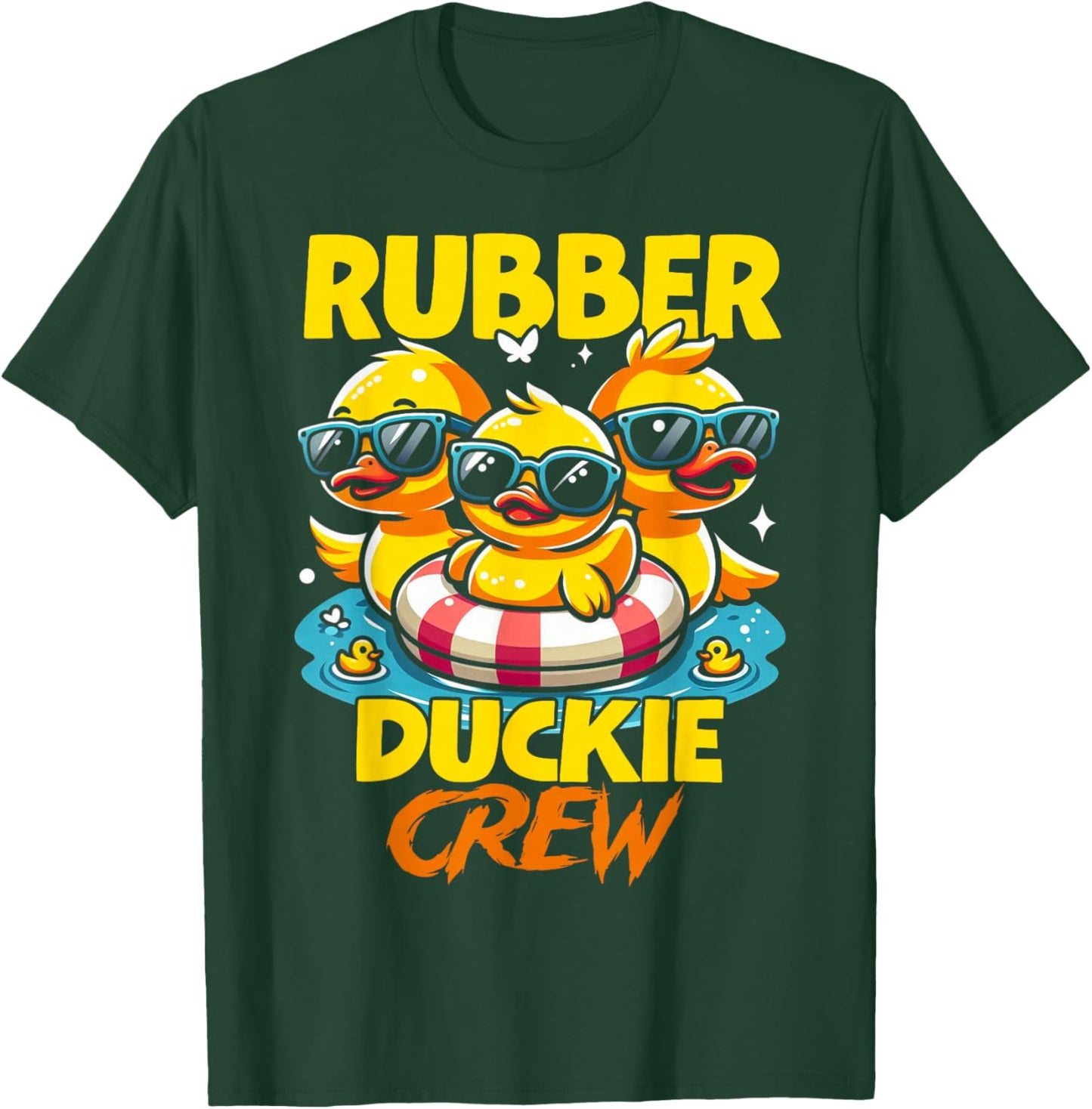 Funny Rubber Duck Yellow Duckie Crew Bath Ducks Duckling T-Shirt - T-Shirt | Forest