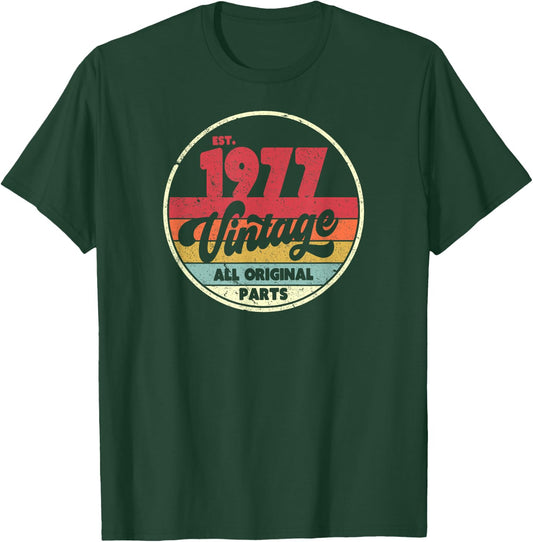 1977 Vintage Shirt, Birthday Gift . Retro Style T-Shirt - T-Shirt | Forest