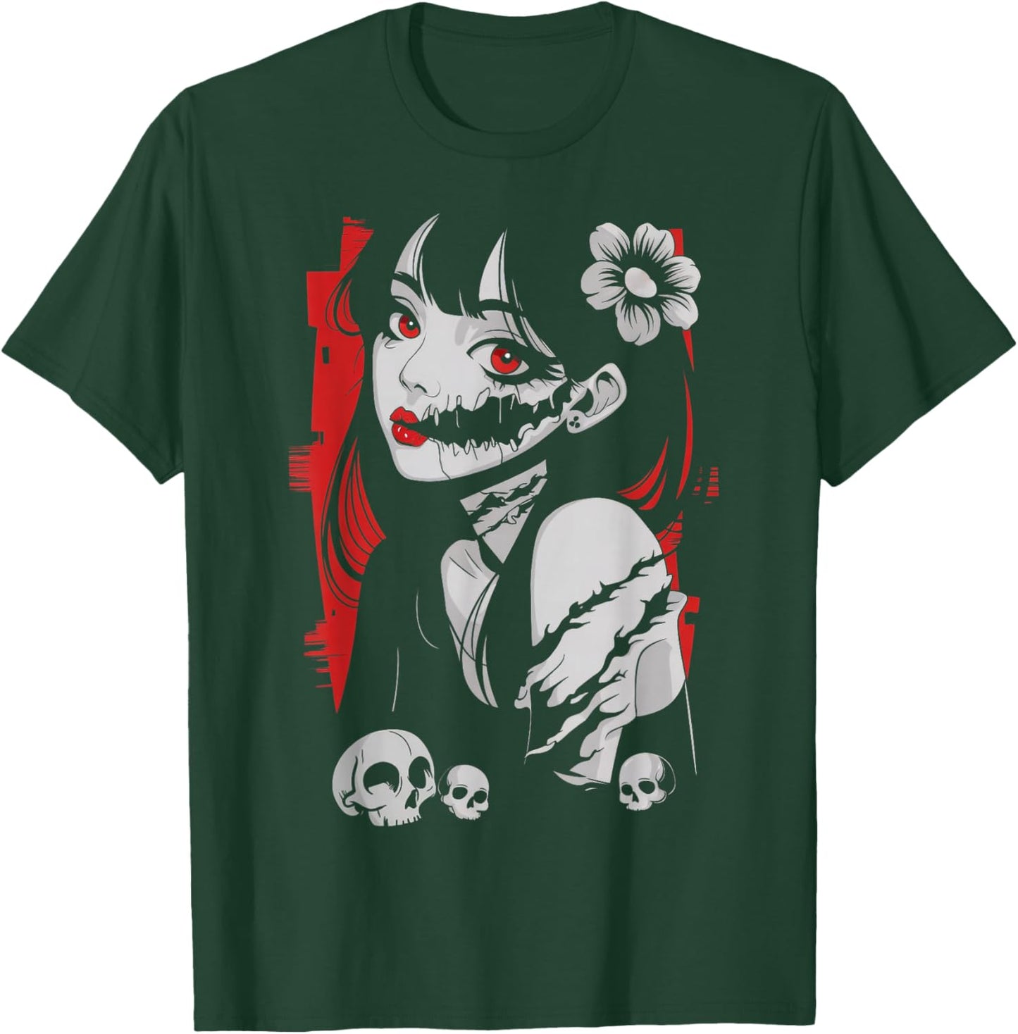Horror Anime Manga Japan Kawaii Goth Gifts Women Kid T-Shirt - T-Shirt | Forest