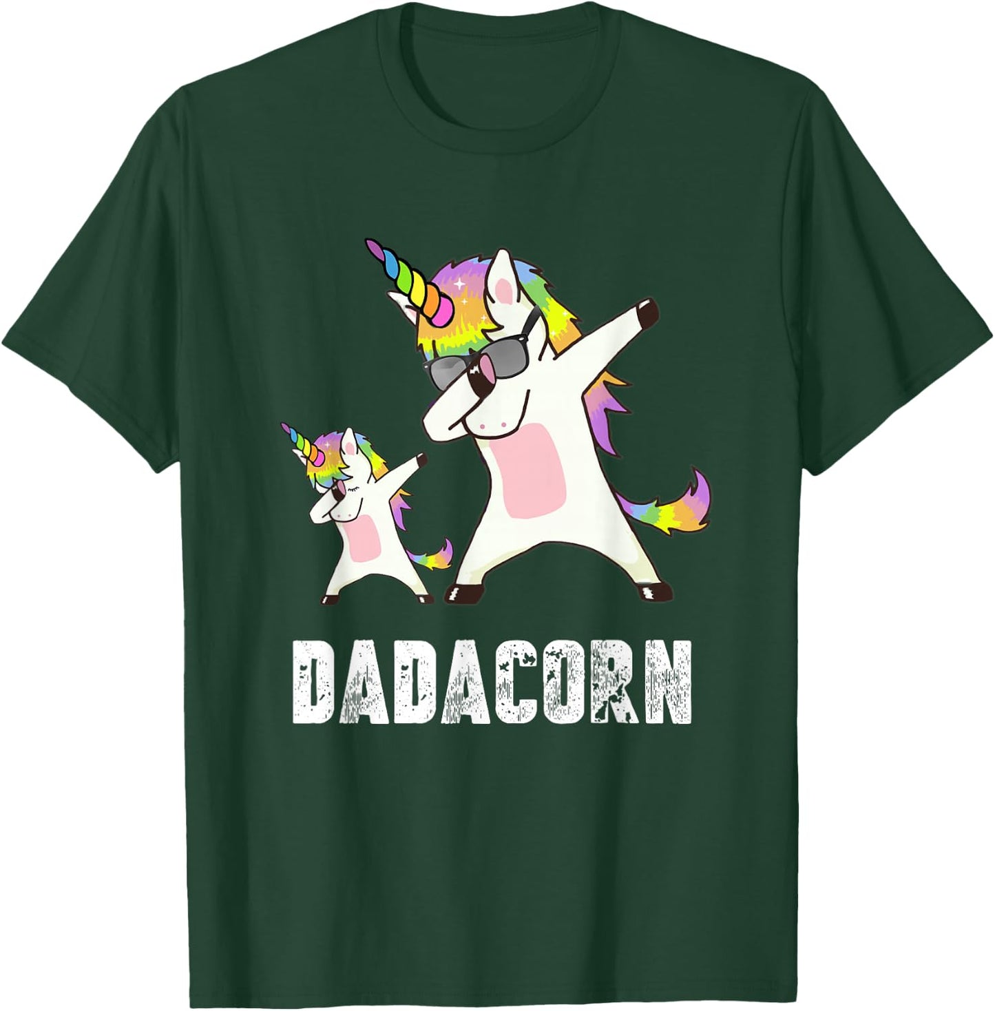 Dadacorn Shirt Unicorn Dad and Baby - Best Father T-Shirt - T-Shirt | Forest