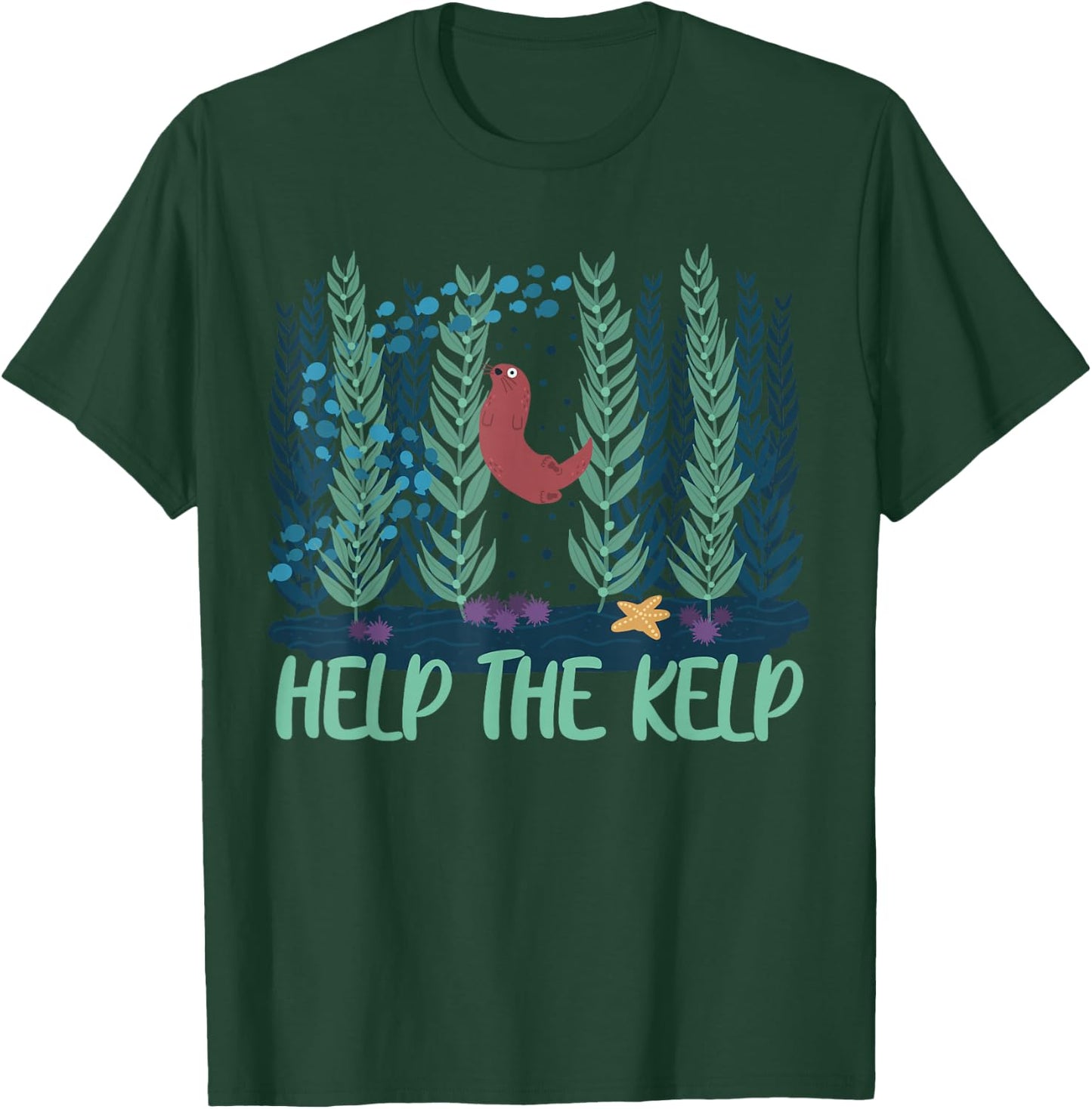 Help The Kelp Cute Marine Biologist Kelp Forest Ecosystems T-Shirt - T-Shirt | Forest
