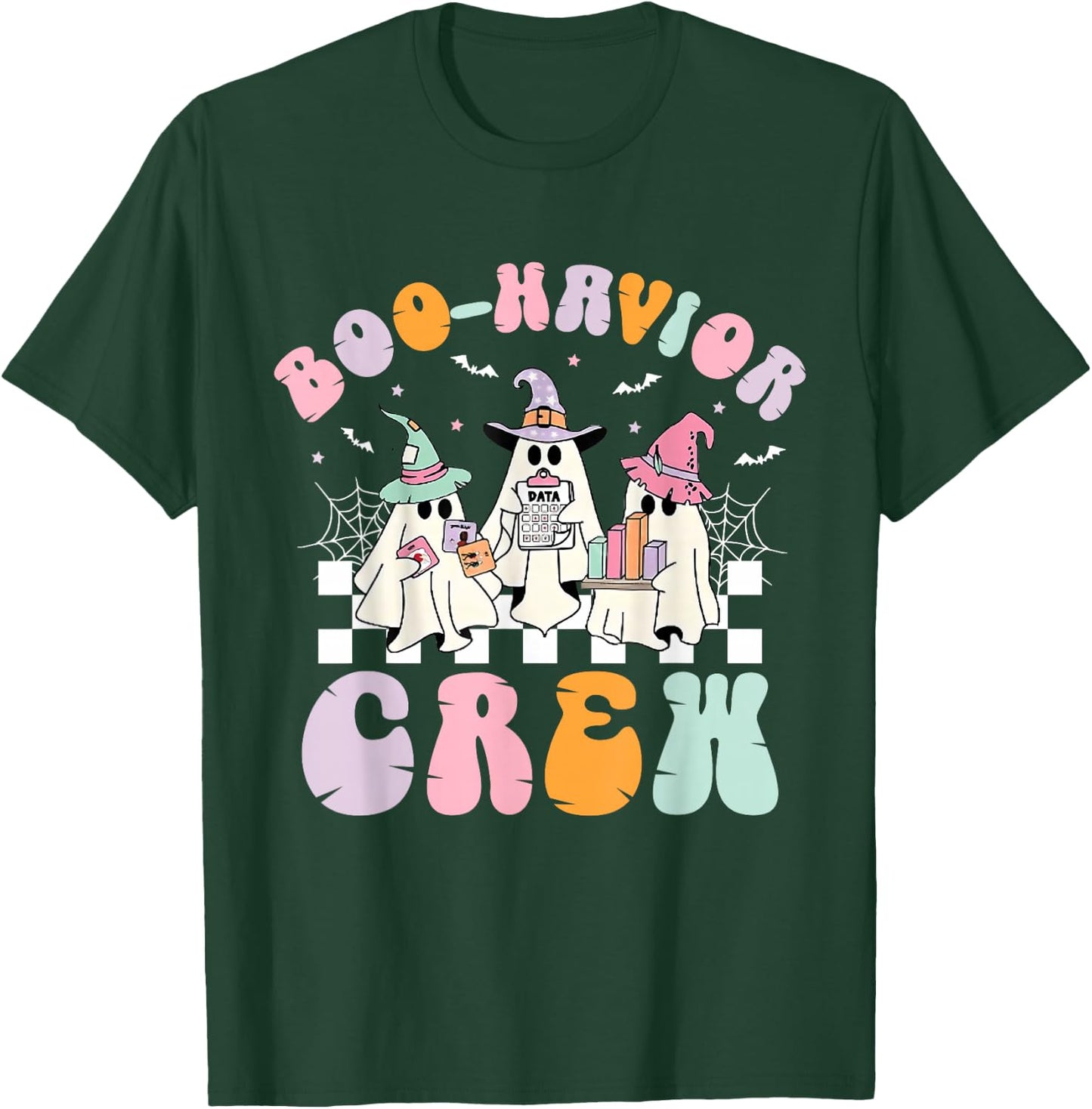 Retro Boo-Havior Crew Behavior Analyst Halloween RBT T-Shirt - T-Shirt | Forest