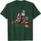 Barrel Racing Horse Country Western Riding Girl Kid T-Shirt - T-Shirt | Forest