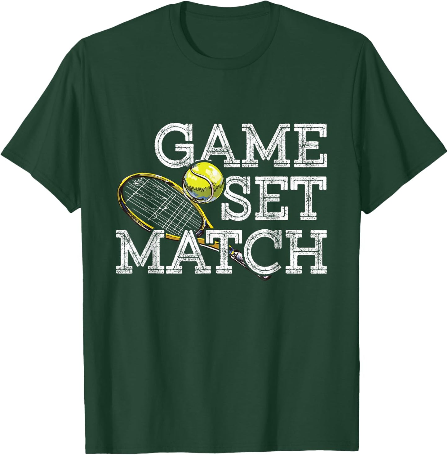 Game Set Match - Tennis Player - Coach Sports Team Fans T-Shirt - T-Shirt | Forest