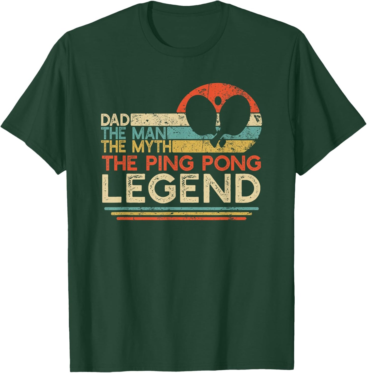 Vintage Ping Pong Dad Man The Myth The Legend Table Tennis T-Shirt - T-Shirt | Forest